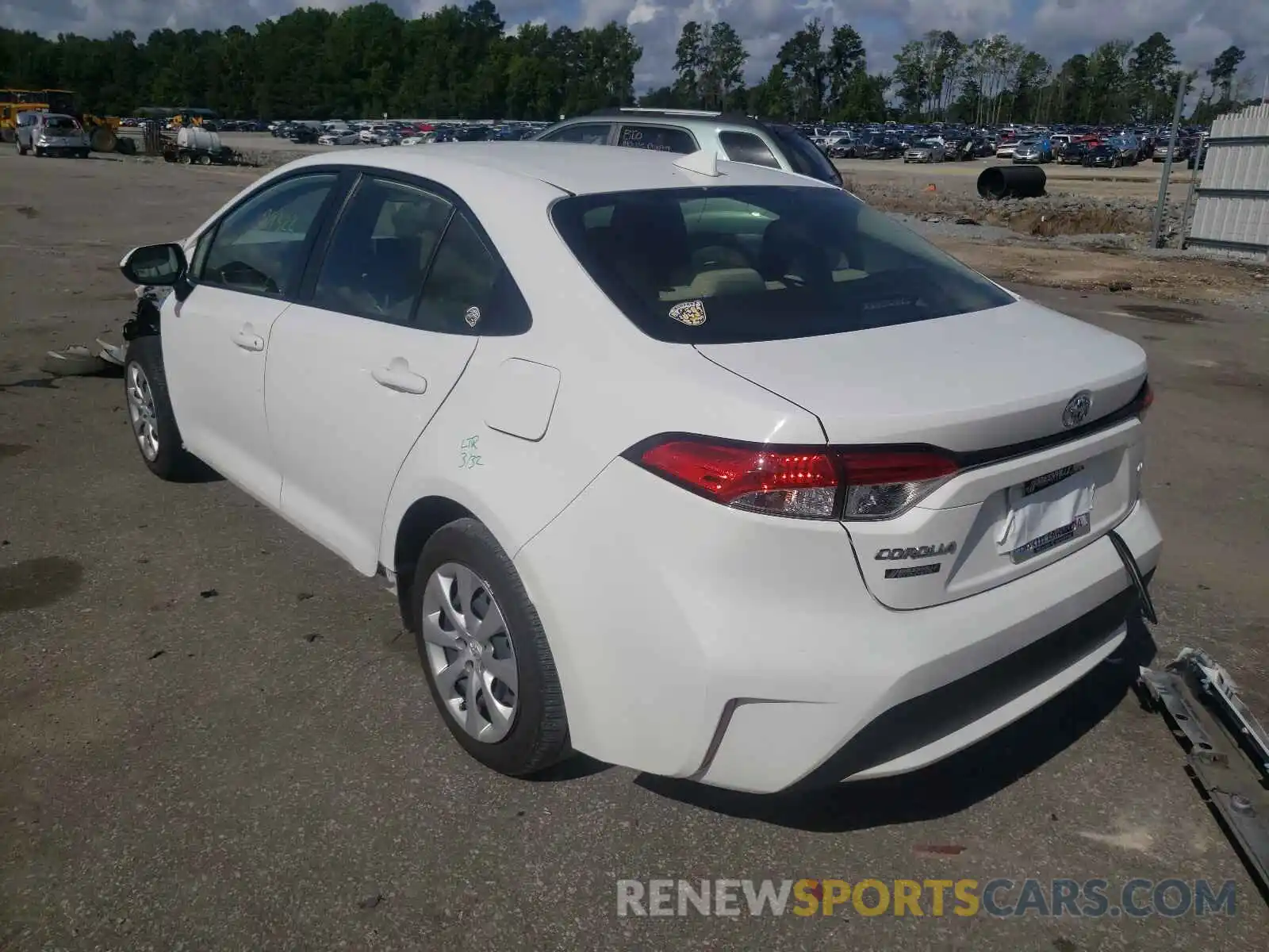 3 Photograph of a damaged car JTDEPRAE4LJ110189 TOYOTA COROLLA 2020