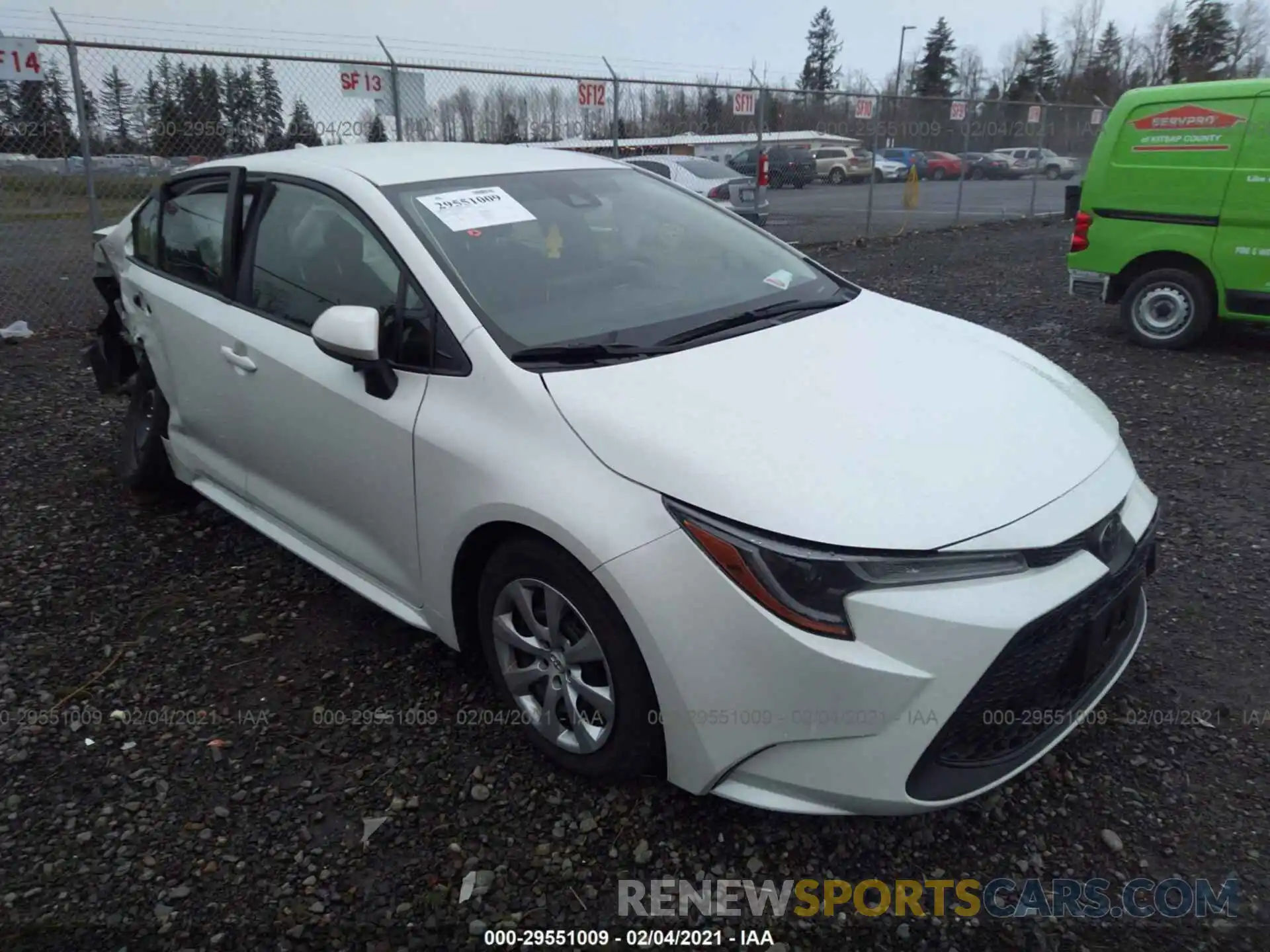 1 Photograph of a damaged car JTDEPRAE4LJ111603 TOYOTA COROLLA 2020