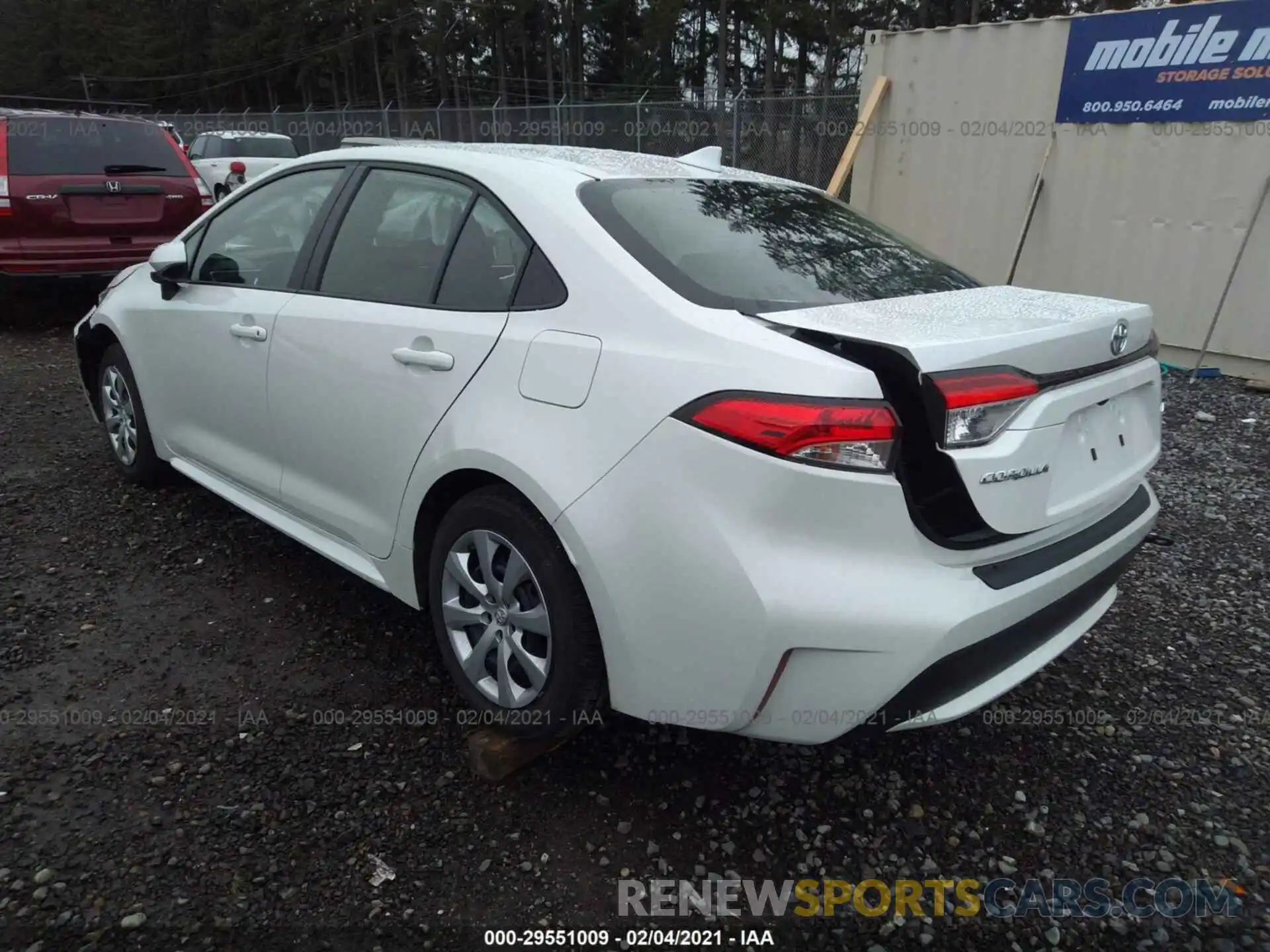 3 Photograph of a damaged car JTDEPRAE4LJ111603 TOYOTA COROLLA 2020