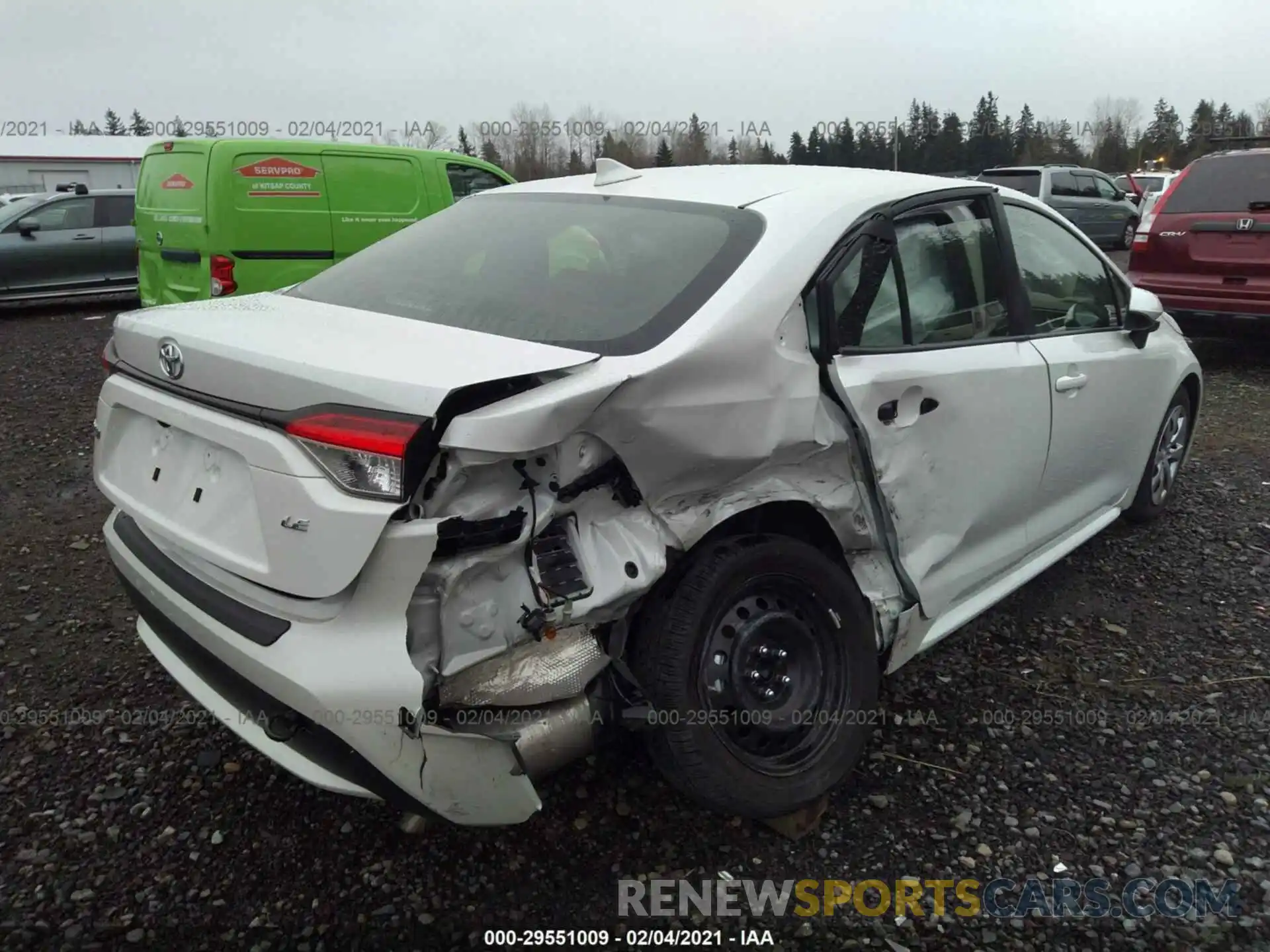 4 Photograph of a damaged car JTDEPRAE4LJ111603 TOYOTA COROLLA 2020