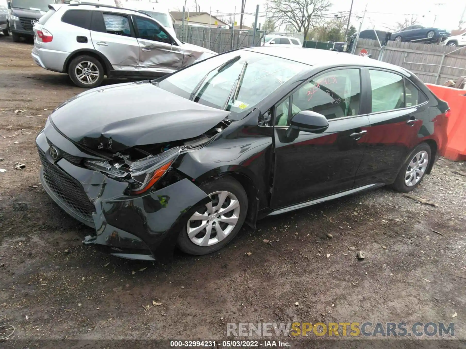 2 Photograph of a damaged car JTDEPRAE4LJ111889 TOYOTA COROLLA 2020