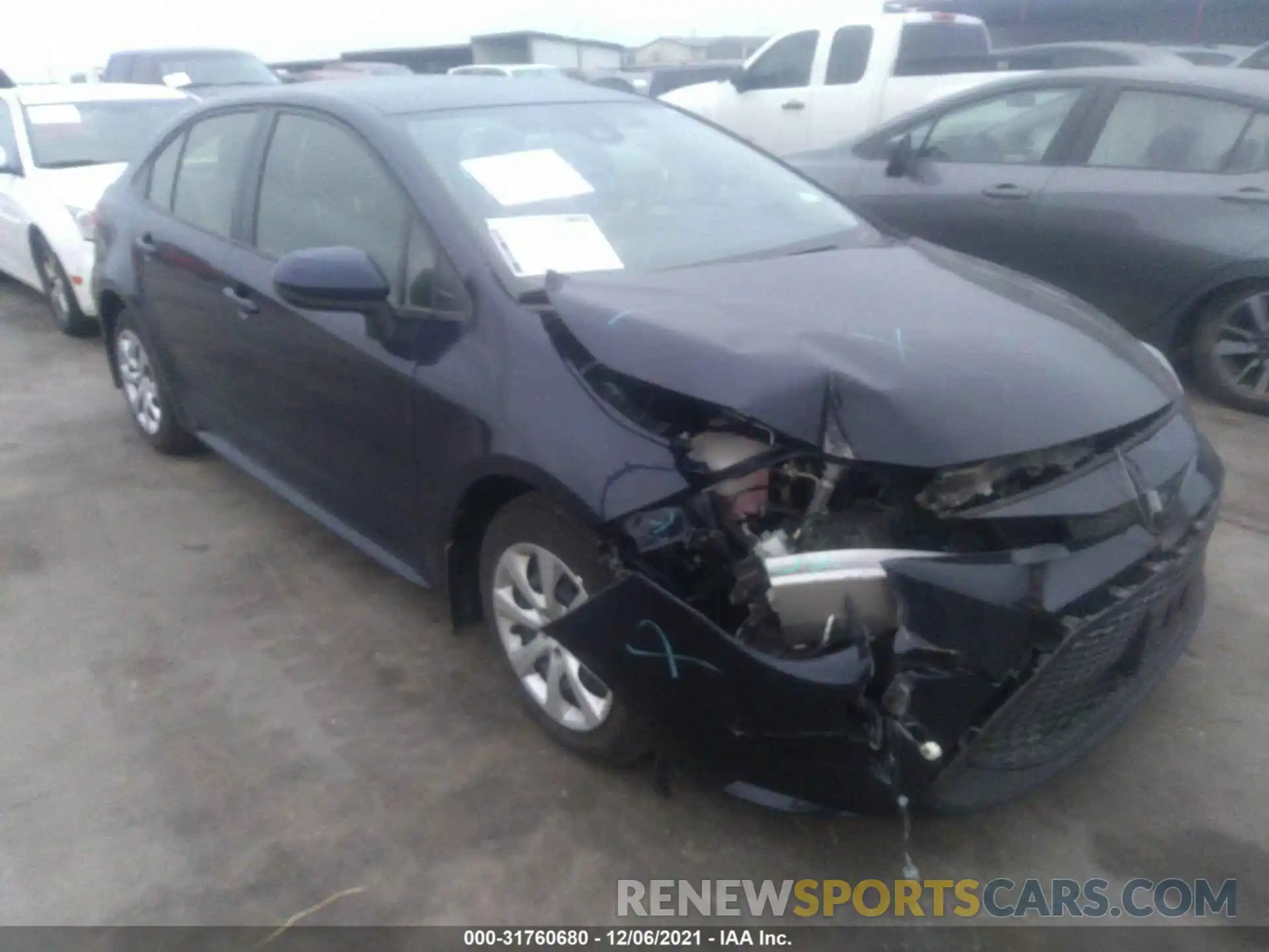 1 Photograph of a damaged car JTDEPRAE4LJ112573 TOYOTA COROLLA 2020