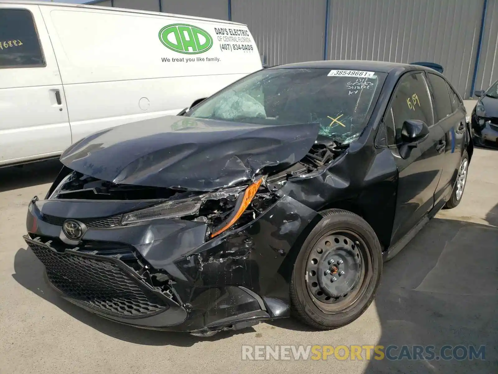 2 Photograph of a damaged car JTDEPRAE4LJ113111 TOYOTA COROLLA 2020