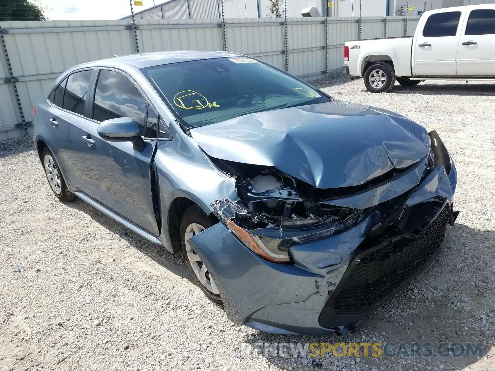 1 Photograph of a damaged car JTDEPRAE4LJ113531 TOYOTA COROLLA 2020