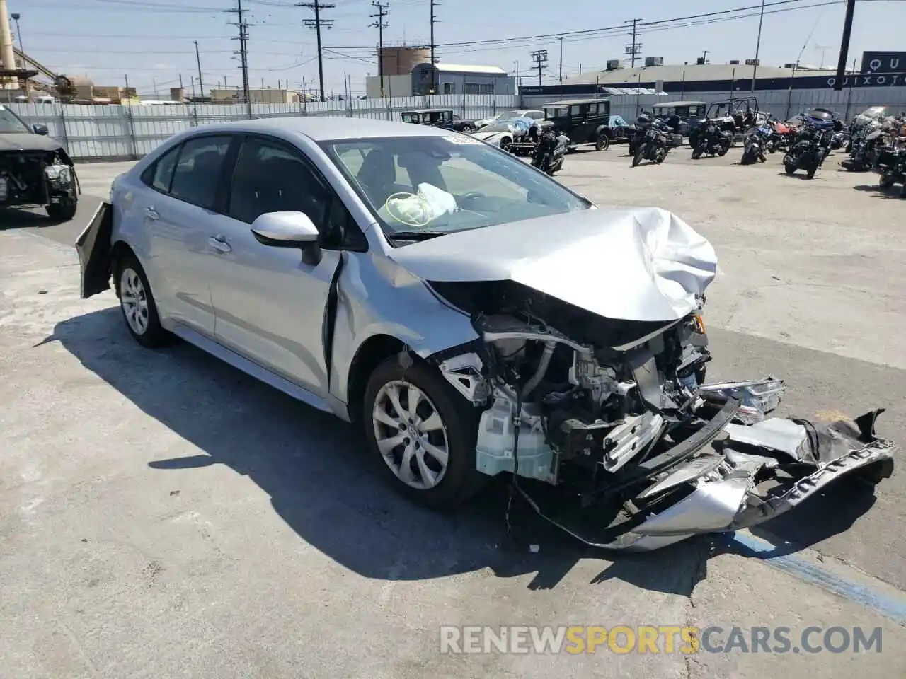 1 Photograph of a damaged car JTDEPRAE4LJ114260 TOYOTA COROLLA 2020