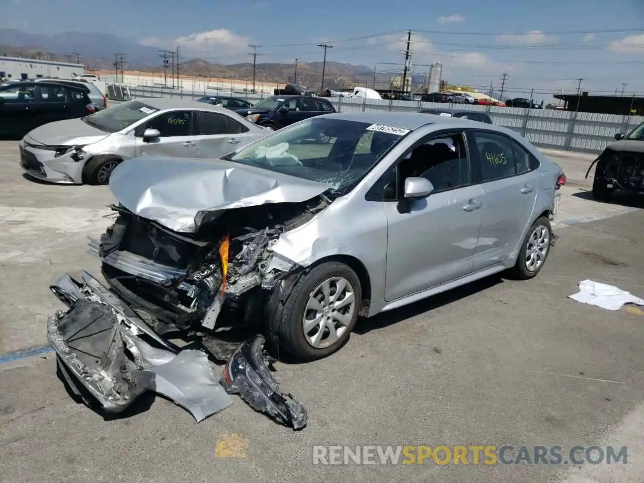 2 Photograph of a damaged car JTDEPRAE4LJ114260 TOYOTA COROLLA 2020