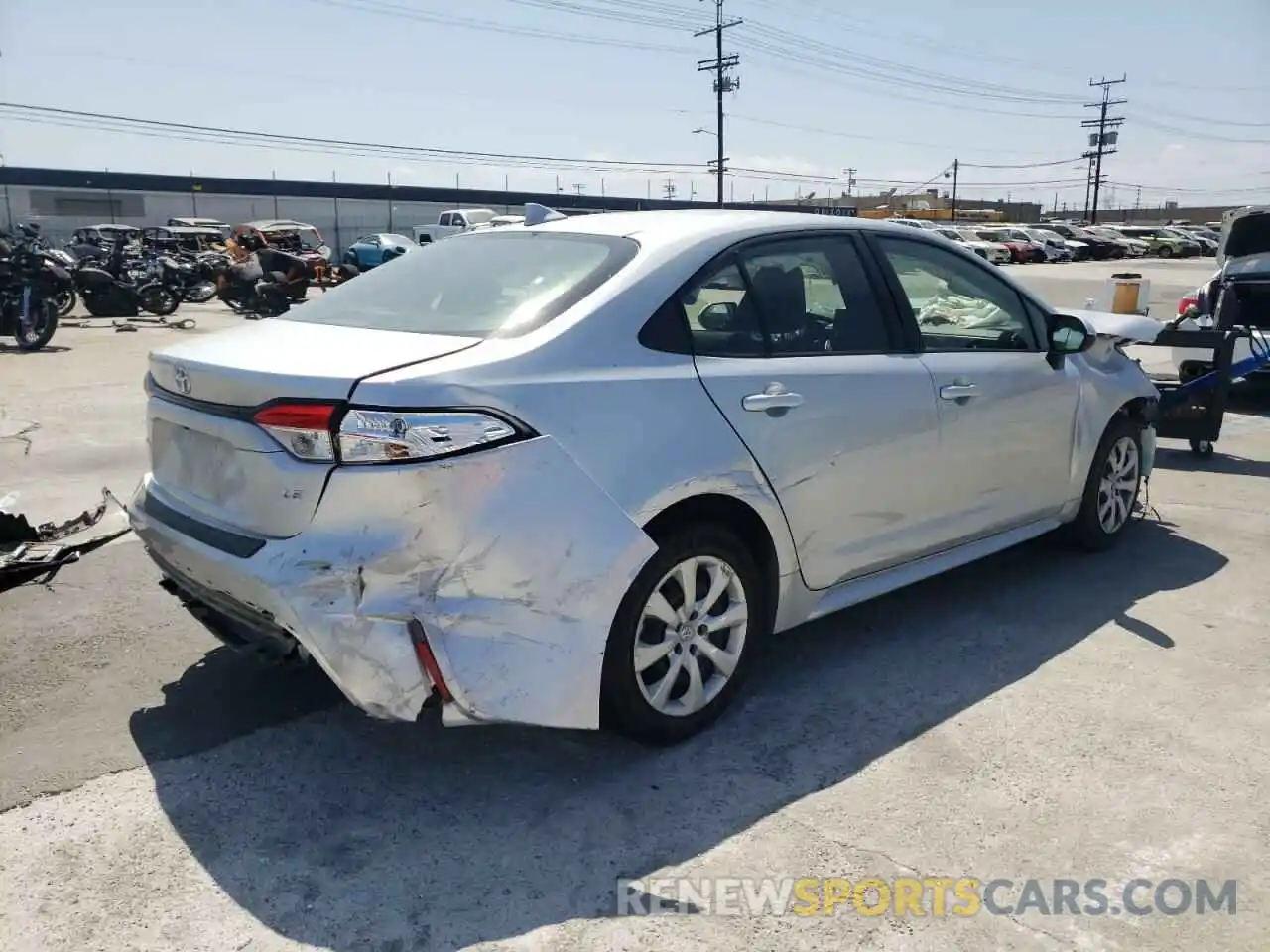 4 Photograph of a damaged car JTDEPRAE4LJ114260 TOYOTA COROLLA 2020