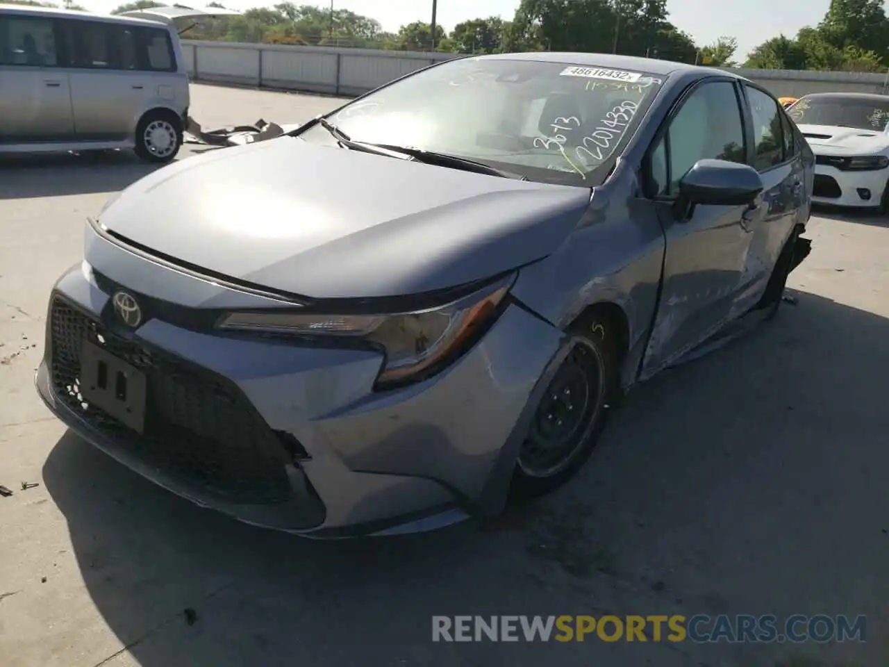 2 Photograph of a damaged car JTDEPRAE4LJ115599 TOYOTA COROLLA 2020