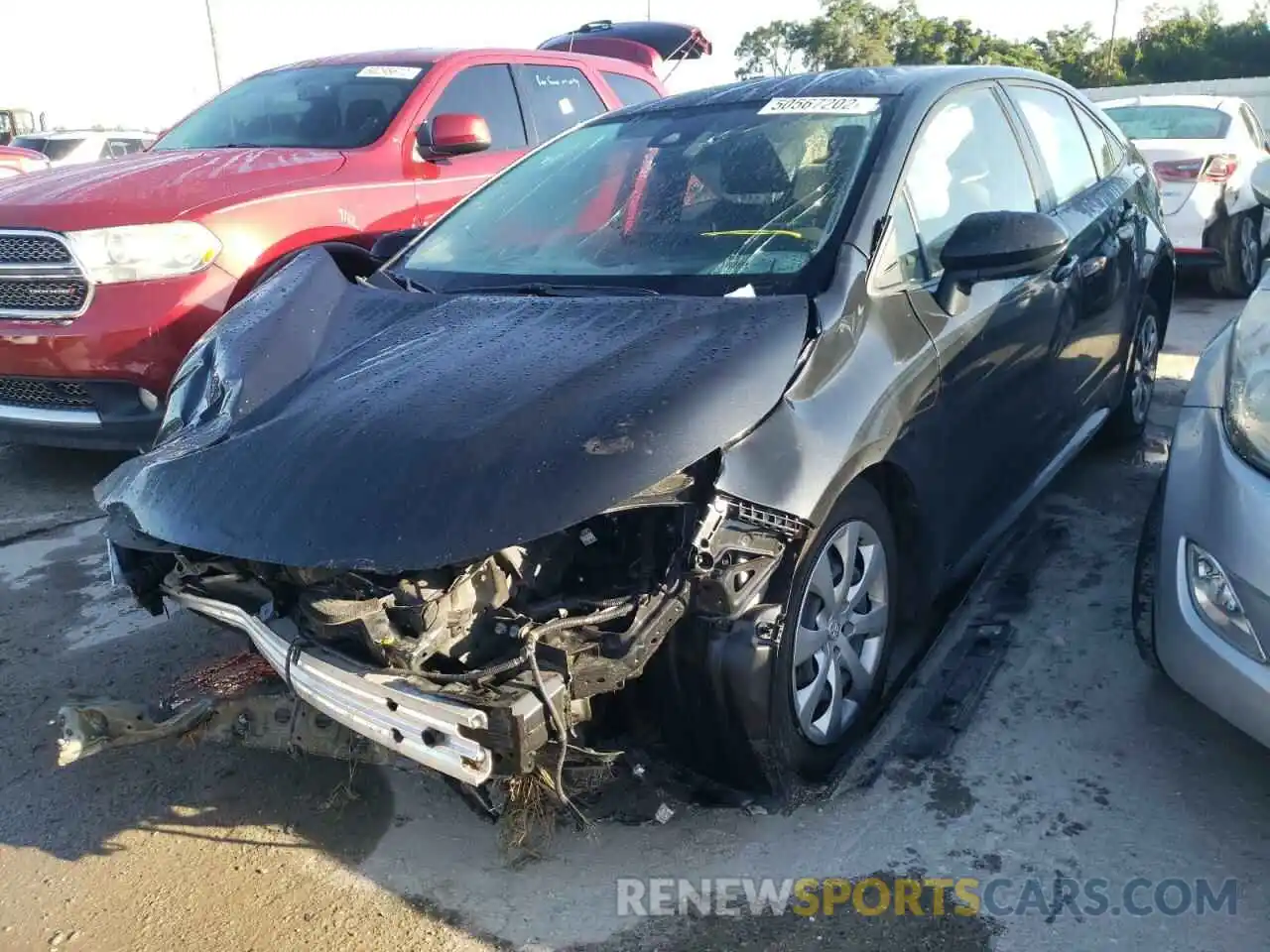 2 Photograph of a damaged car JTDEPRAE4LJ115859 TOYOTA COROLLA 2020