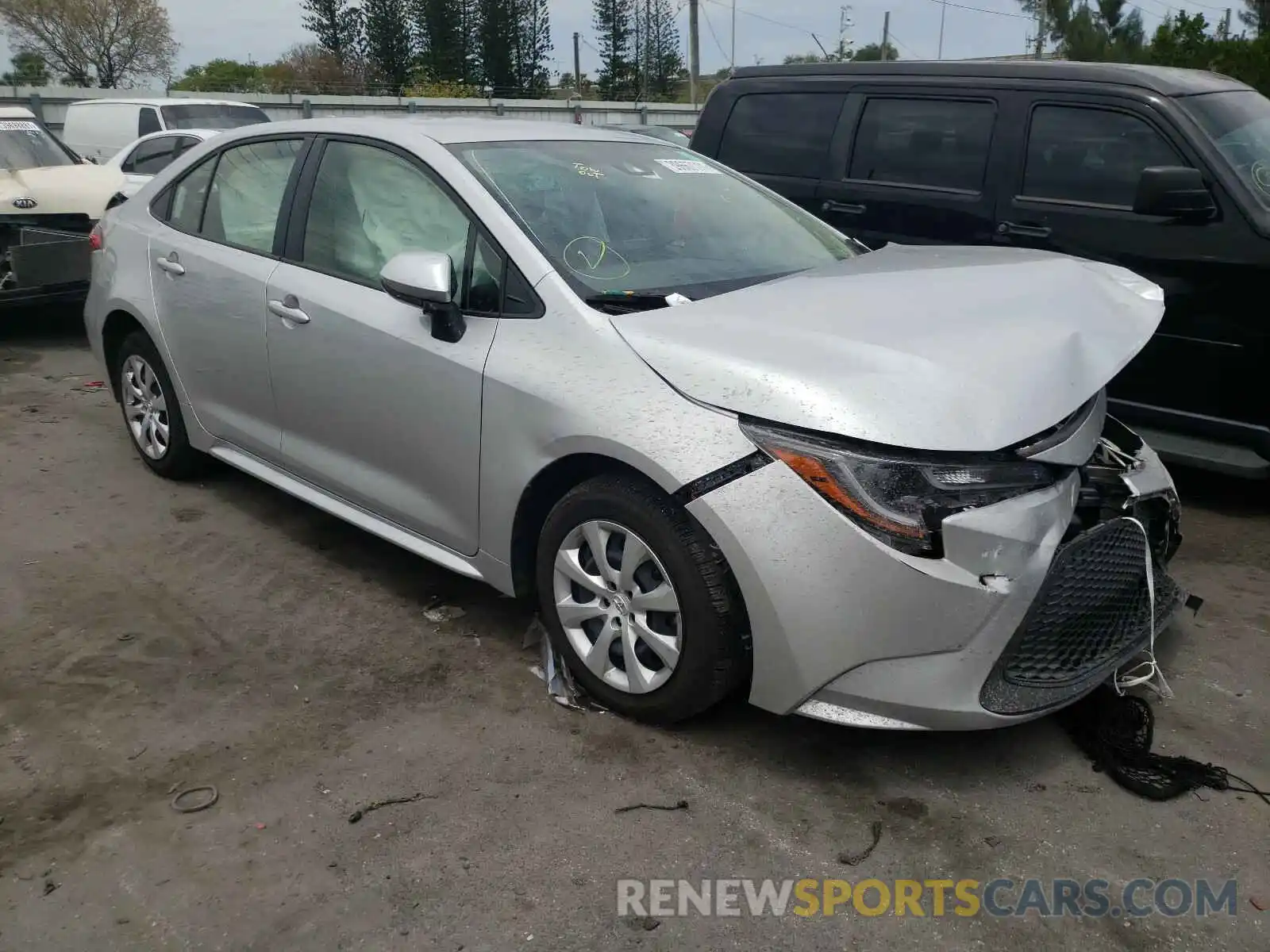 1 Photograph of a damaged car JTDEPRAE4LJ115974 TOYOTA COROLLA 2020