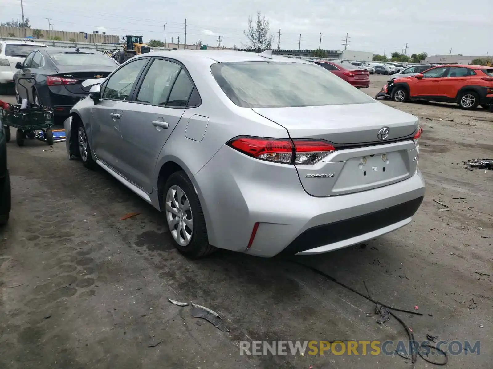 3 Photograph of a damaged car JTDEPRAE4LJ115974 TOYOTA COROLLA 2020