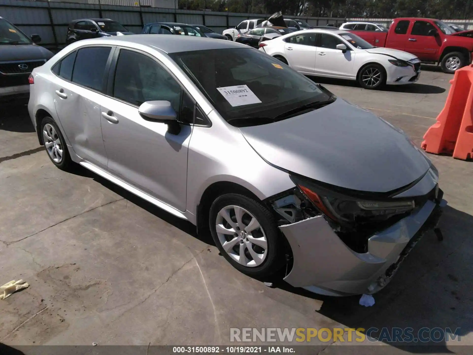 1 Photograph of a damaged car JTDEPRAE4LJ116638 TOYOTA COROLLA 2020