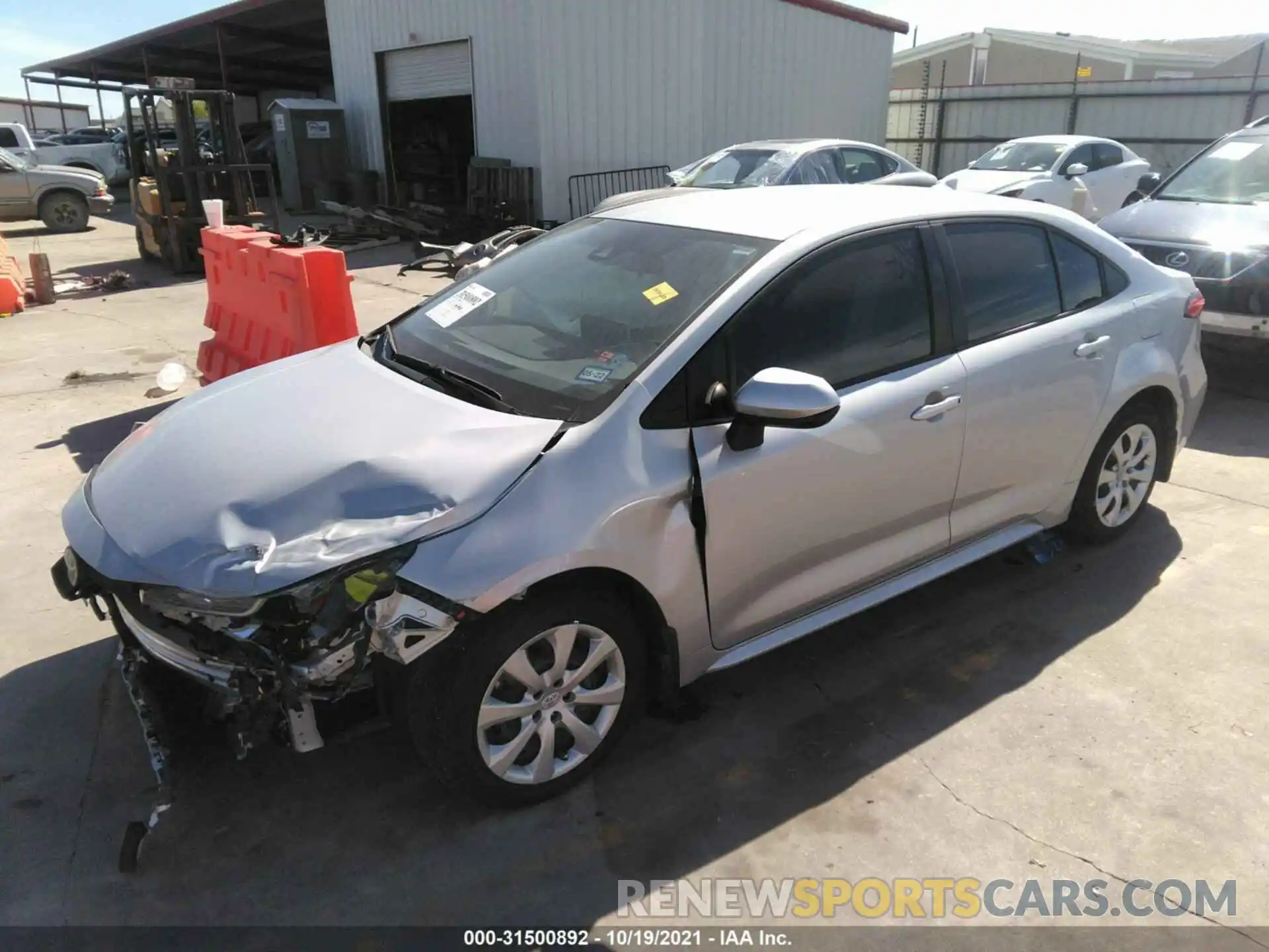 2 Photograph of a damaged car JTDEPRAE4LJ116638 TOYOTA COROLLA 2020