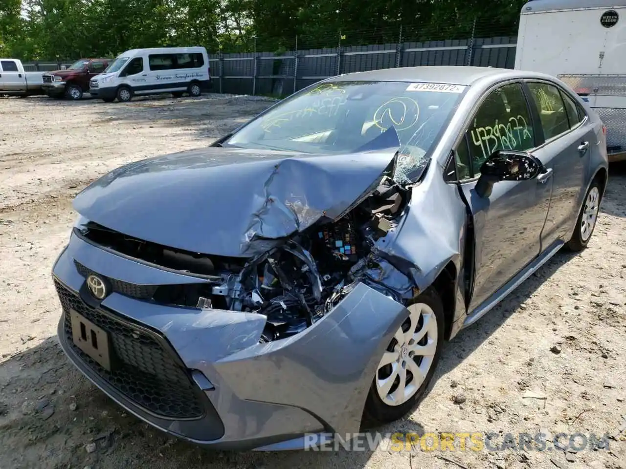 2 Photograph of a damaged car JTDEPRAE4LJ116851 TOYOTA COROLLA 2020