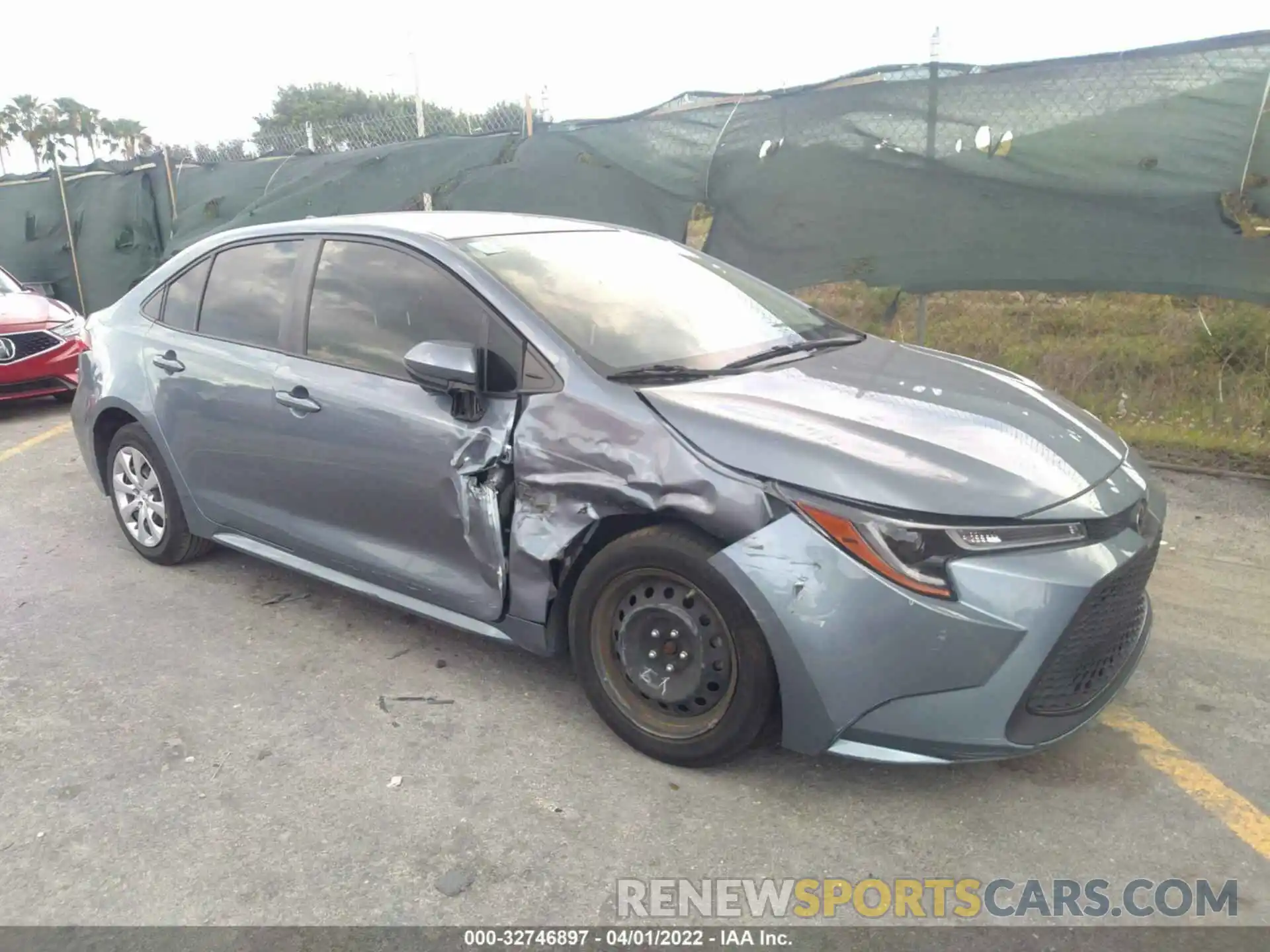 1 Photograph of a damaged car JTDEPRAE5LJ000607 TOYOTA COROLLA 2020