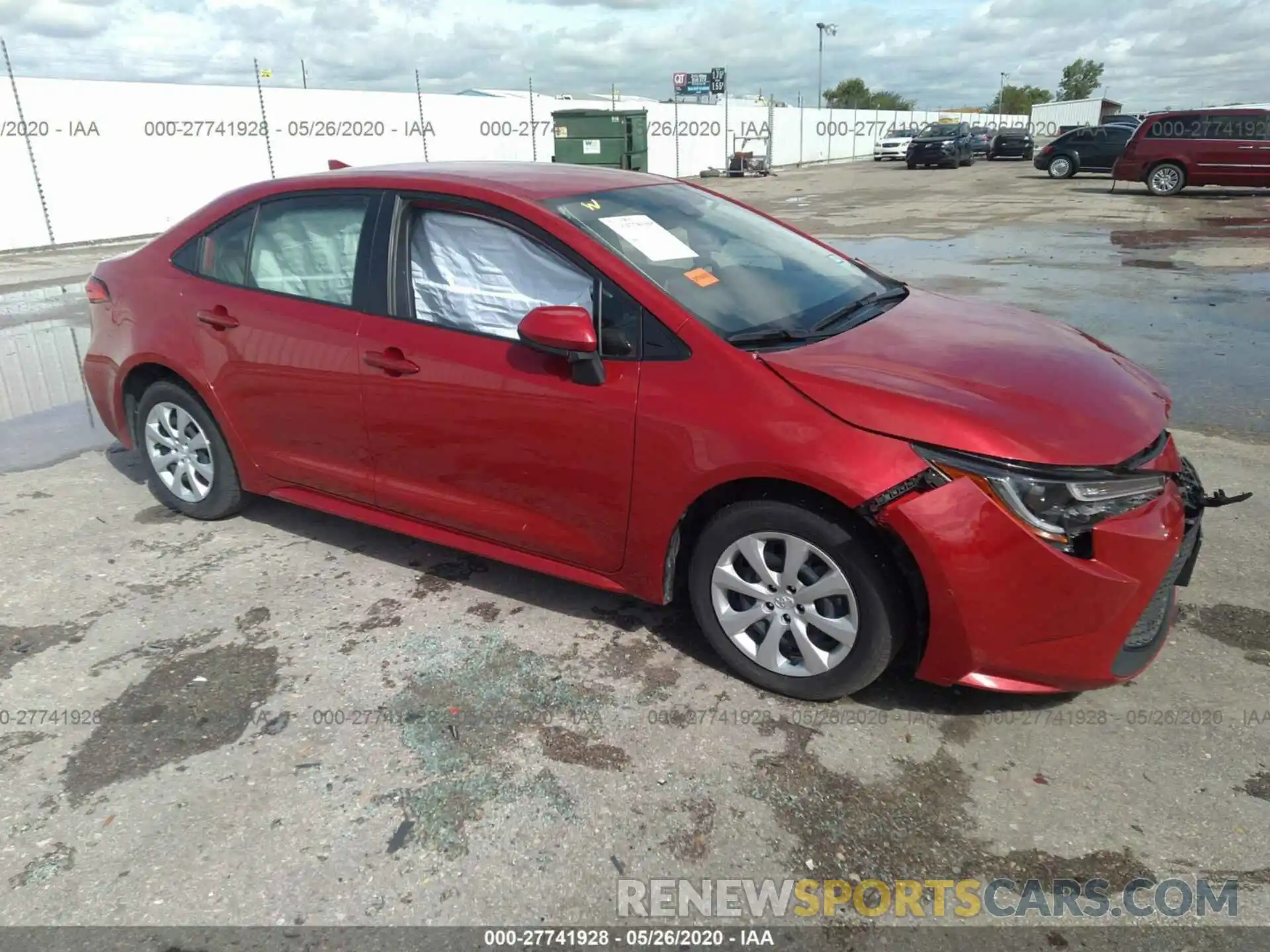 1 Photograph of a damaged car JTDEPRAE5LJ001952 TOYOTA COROLLA 2020