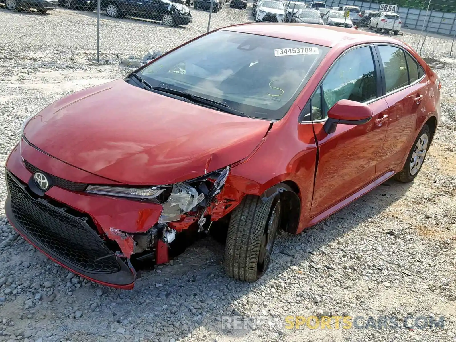 2 Photograph of a damaged car JTDEPRAE5LJ002292 TOYOTA COROLLA 2020