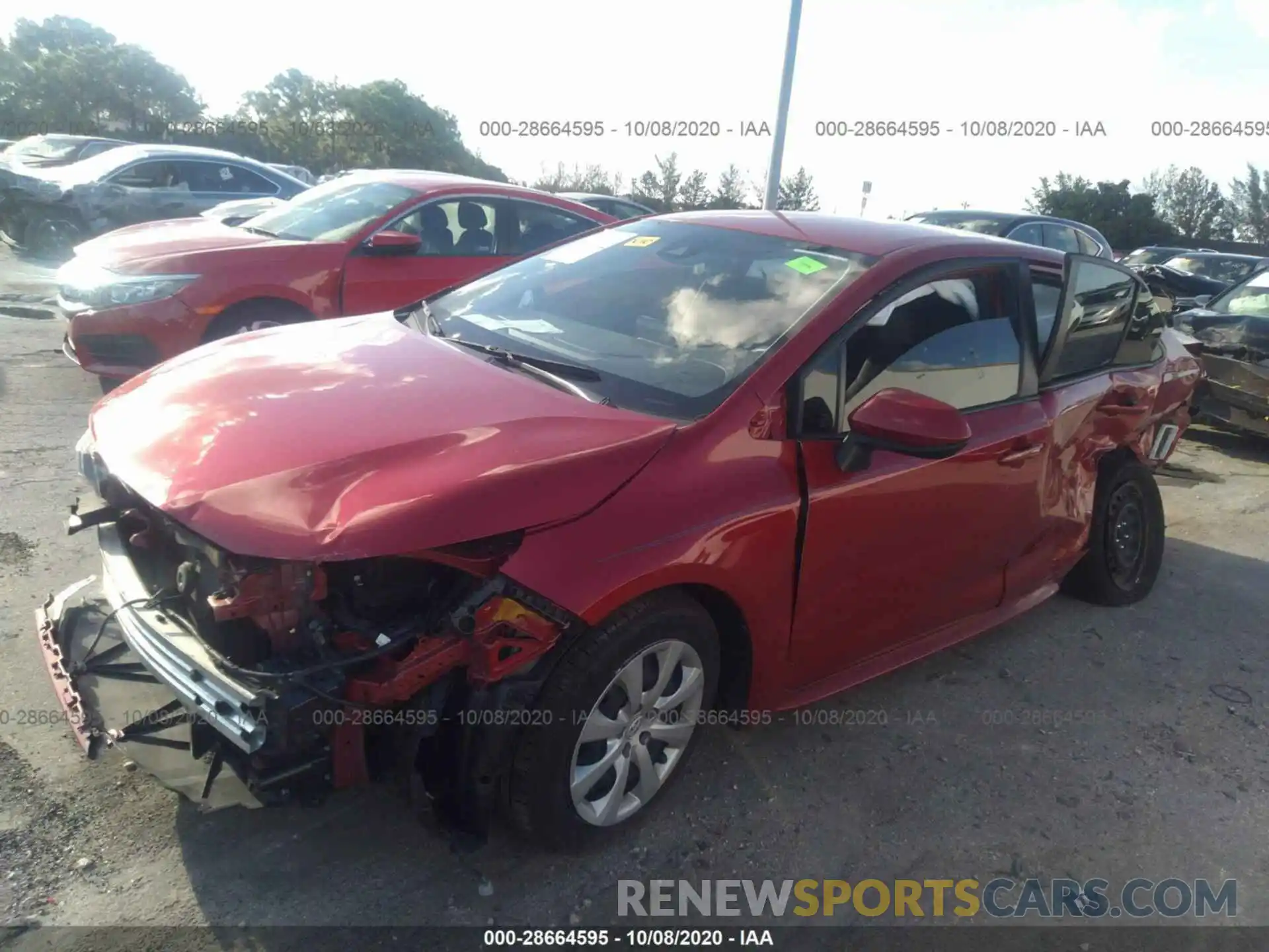 2 Photograph of a damaged car JTDEPRAE5LJ003832 TOYOTA COROLLA 2020