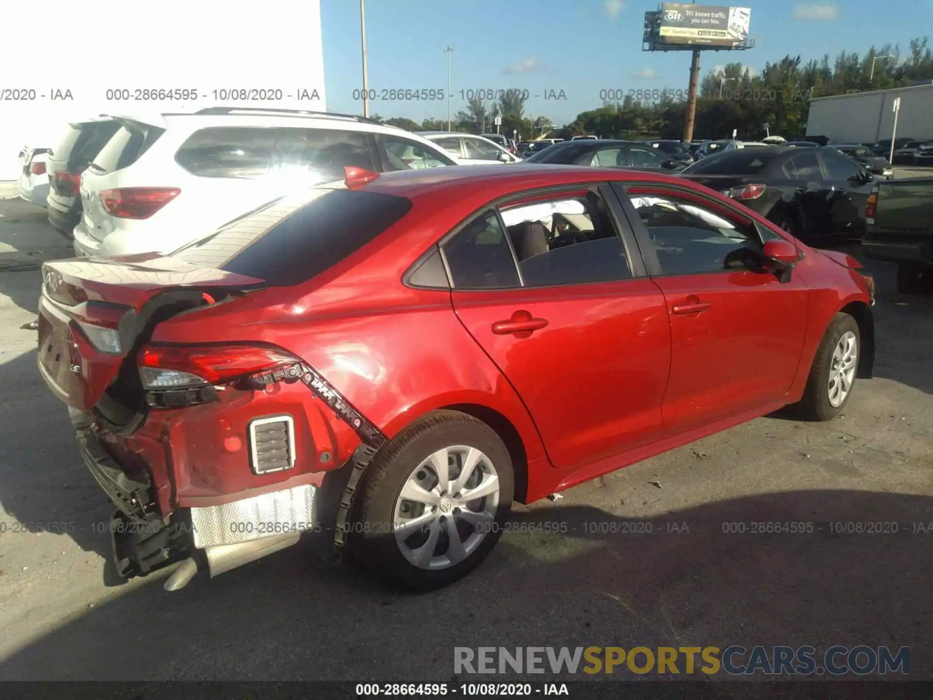 4 Photograph of a damaged car JTDEPRAE5LJ003832 TOYOTA COROLLA 2020