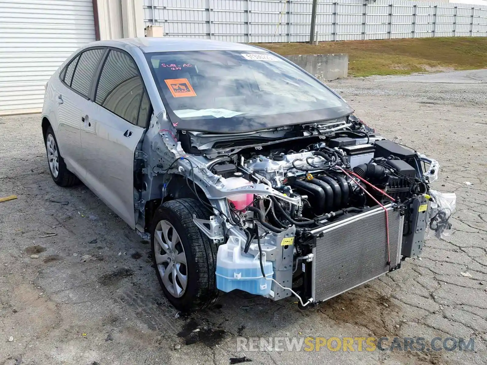 1 Photograph of a damaged car JTDEPRAE5LJ004348 TOYOTA COROLLA 2020