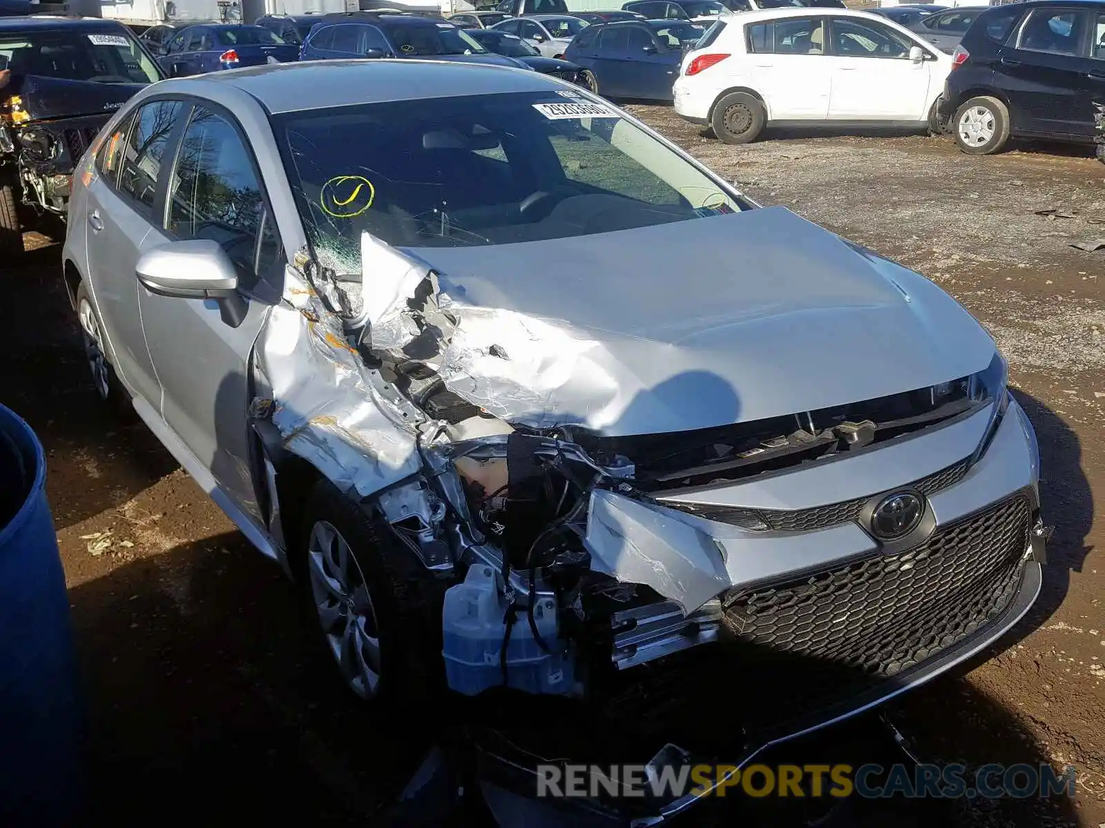 1 Photograph of a damaged car JTDEPRAE5LJ006116 TOYOTA COROLLA 2020