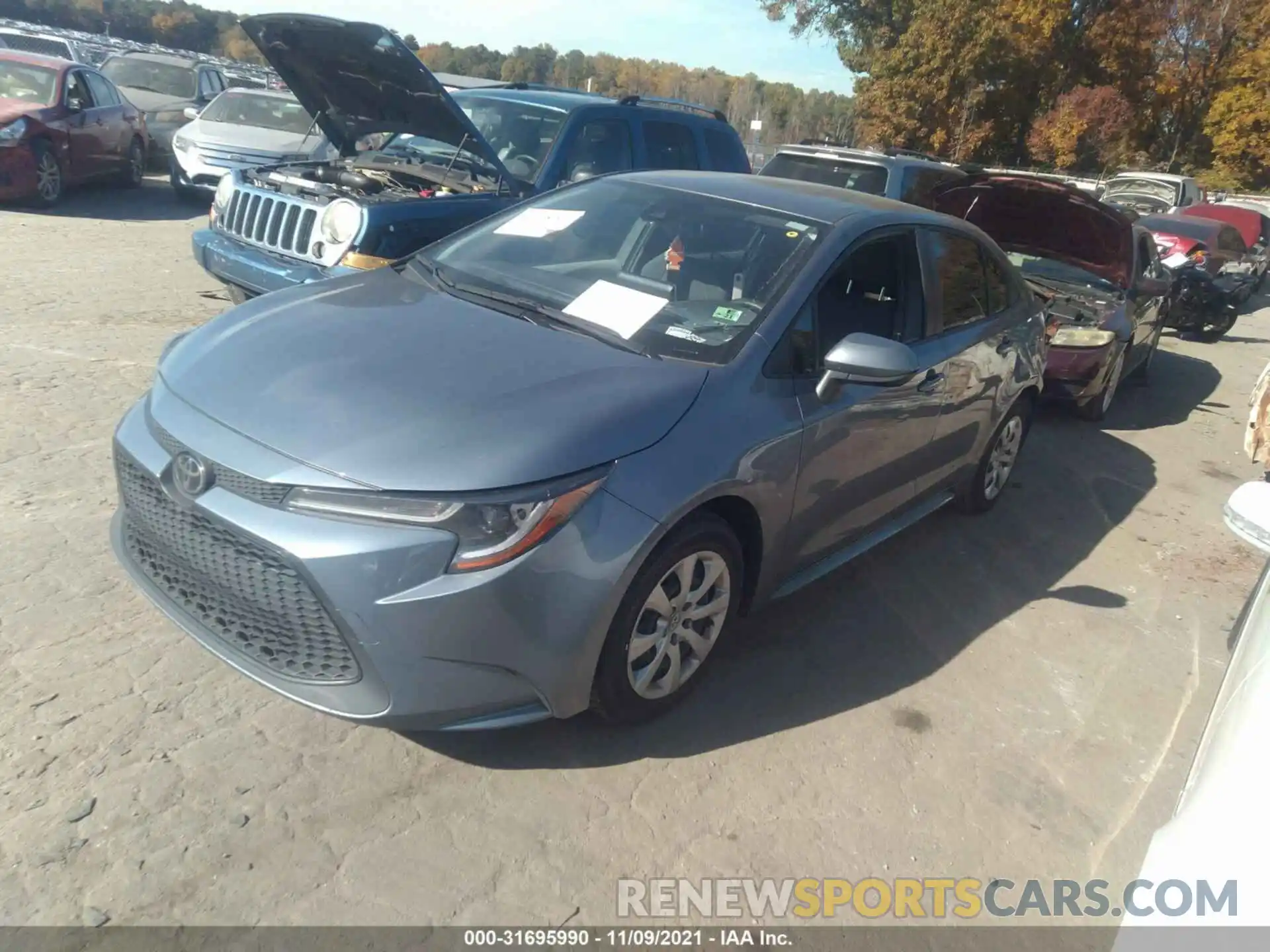 2 Photograph of a damaged car JTDEPRAE5LJ007346 TOYOTA COROLLA 2020