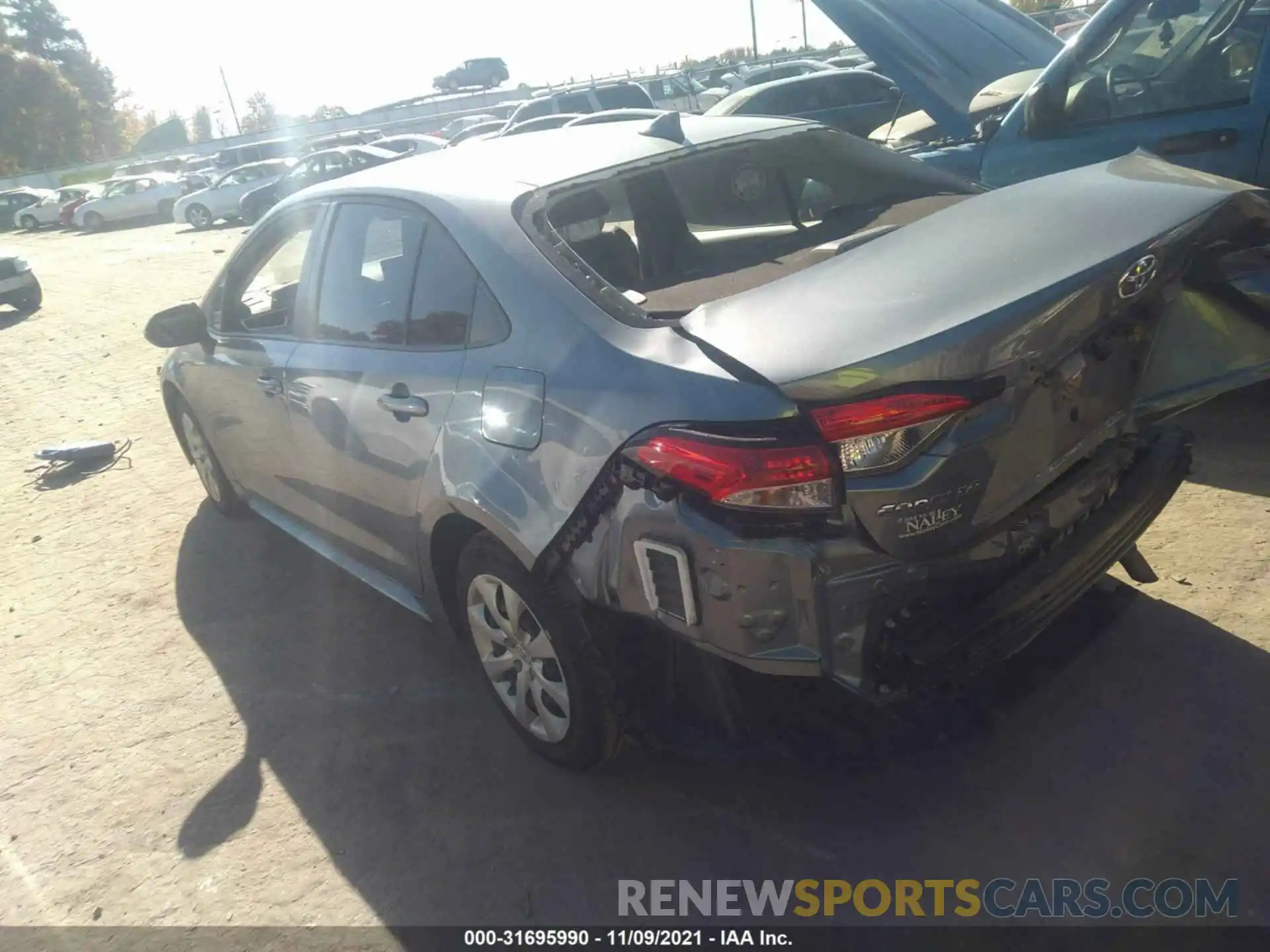 3 Photograph of a damaged car JTDEPRAE5LJ007346 TOYOTA COROLLA 2020