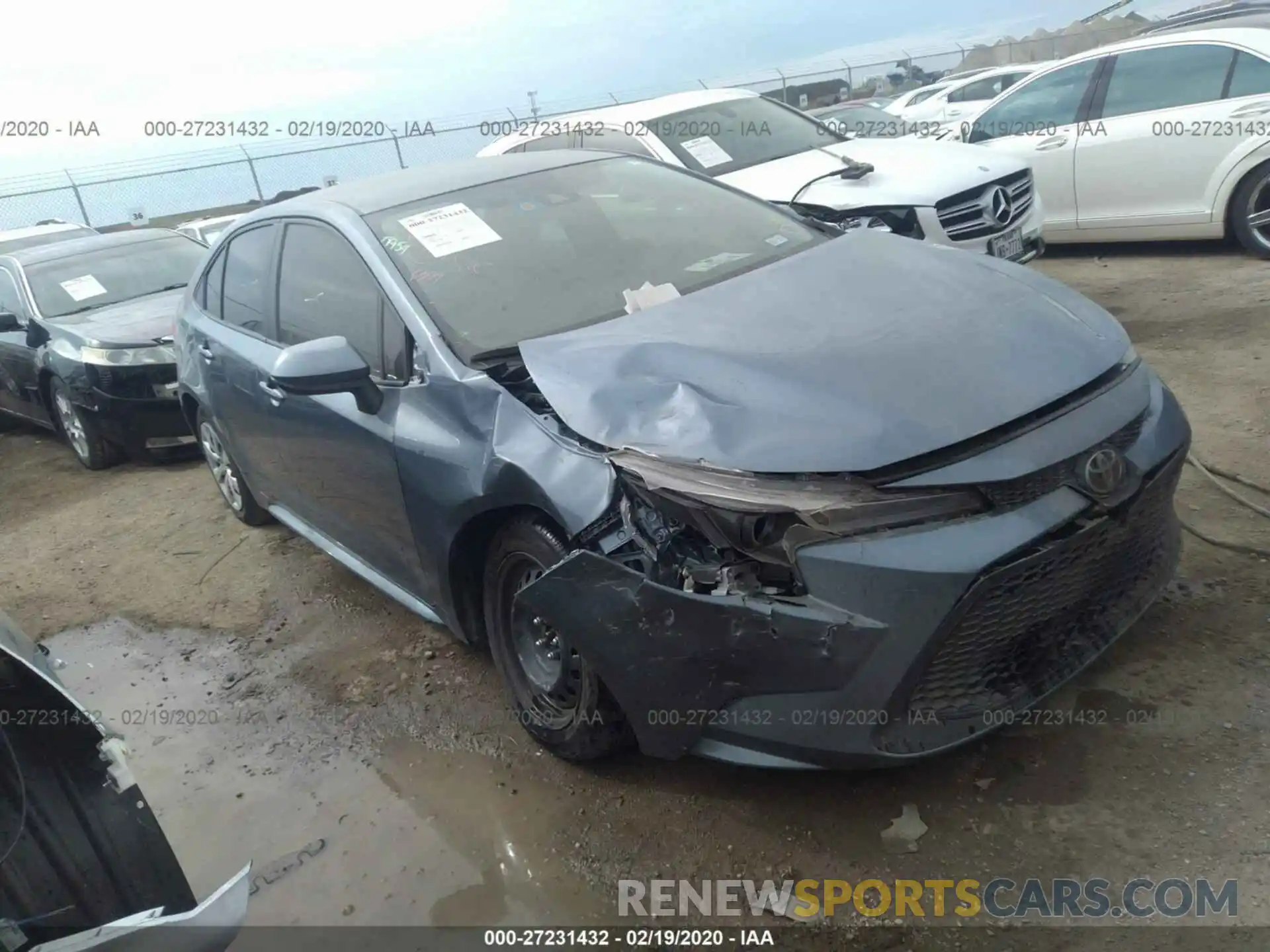 1 Photograph of a damaged car JTDEPRAE5LJ007413 TOYOTA COROLLA 2020