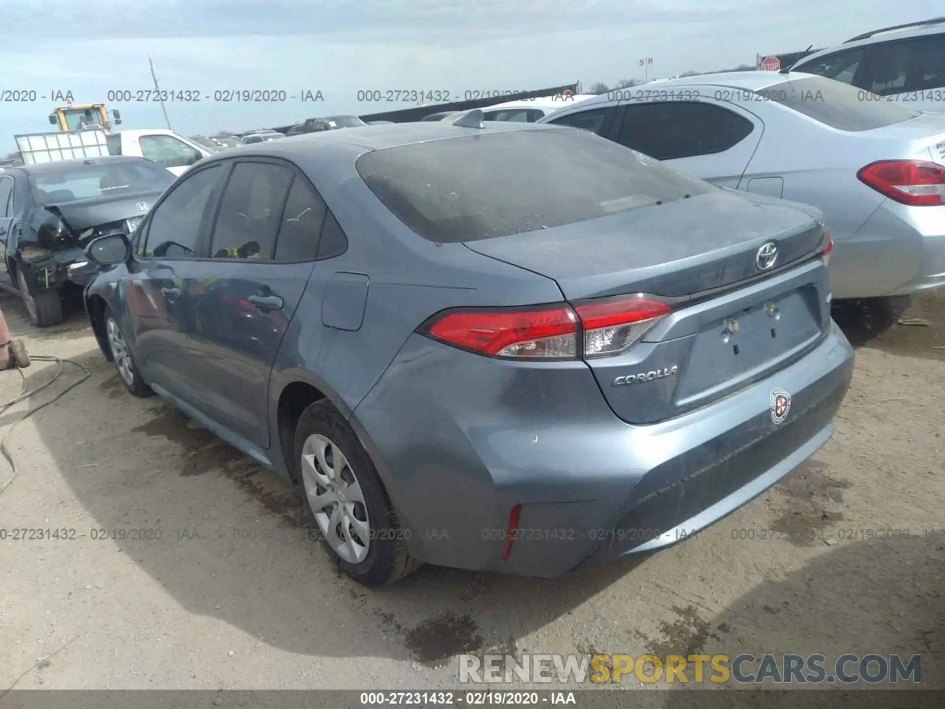 3 Photograph of a damaged car JTDEPRAE5LJ007413 TOYOTA COROLLA 2020