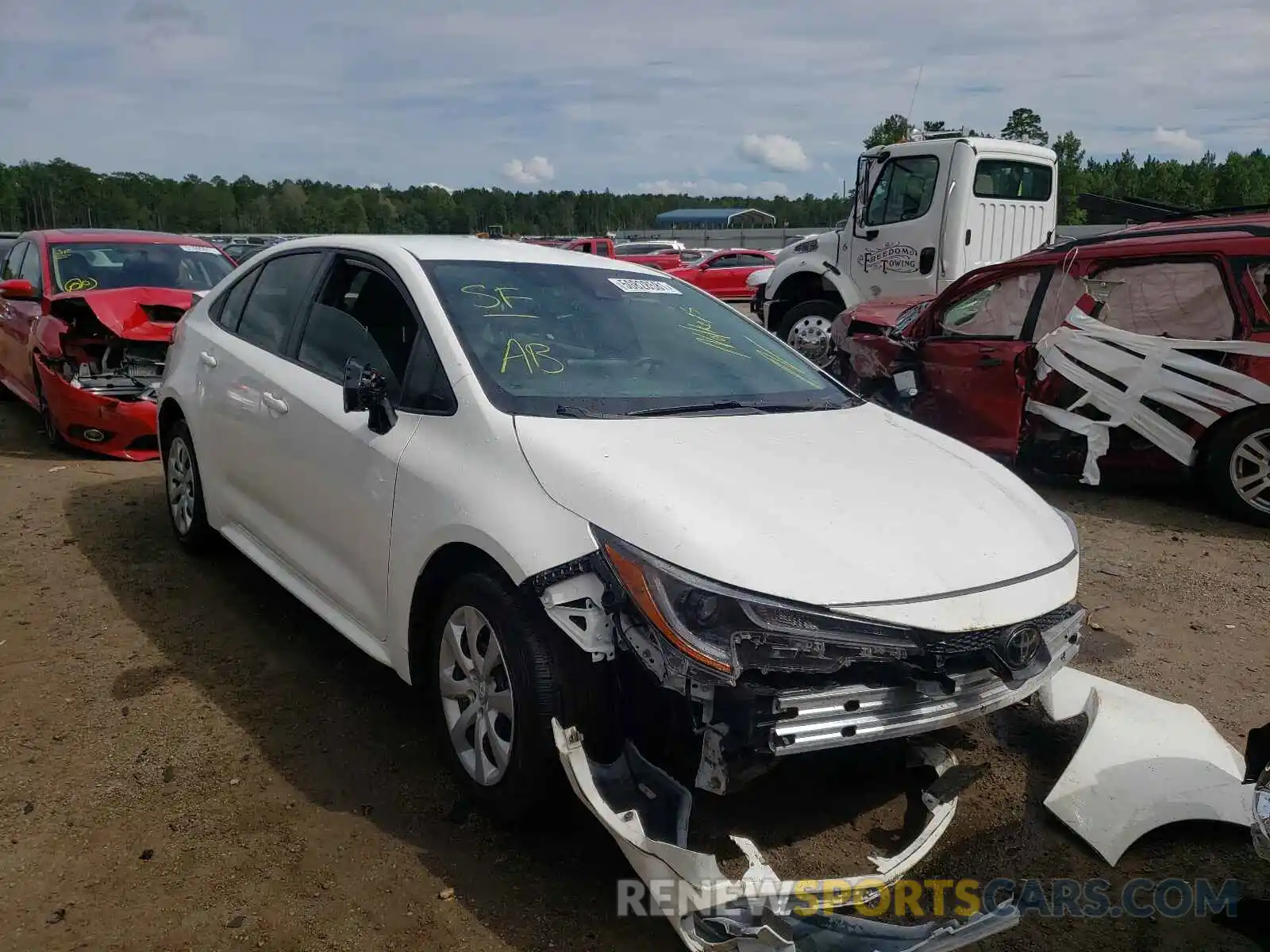 1 Photograph of a damaged car JTDEPRAE5LJ008559 TOYOTA COROLLA 2020