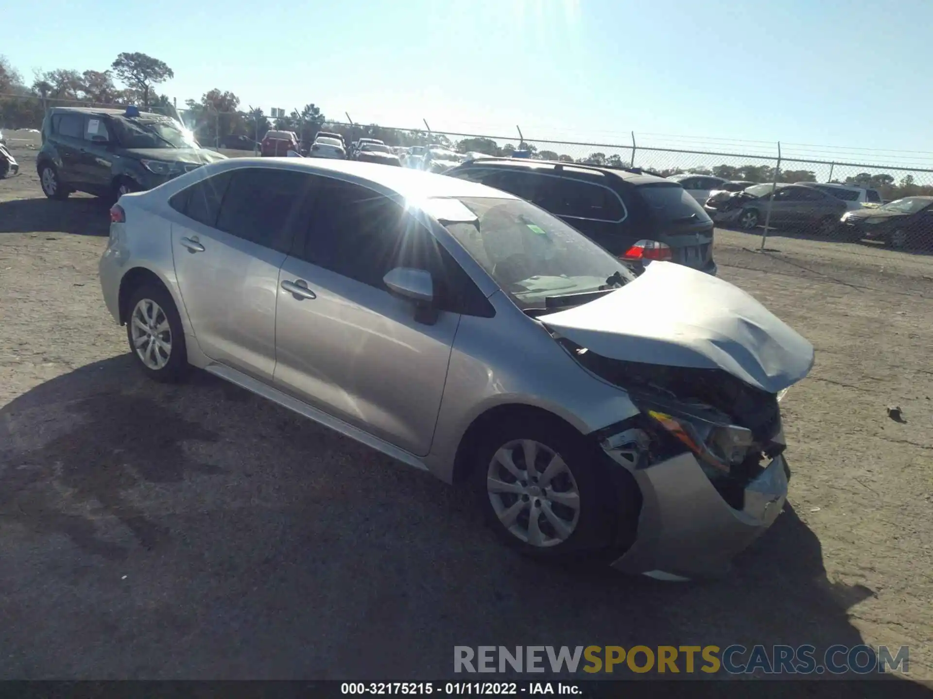 1 Photograph of a damaged car JTDEPRAE5LJ008903 TOYOTA COROLLA 2020