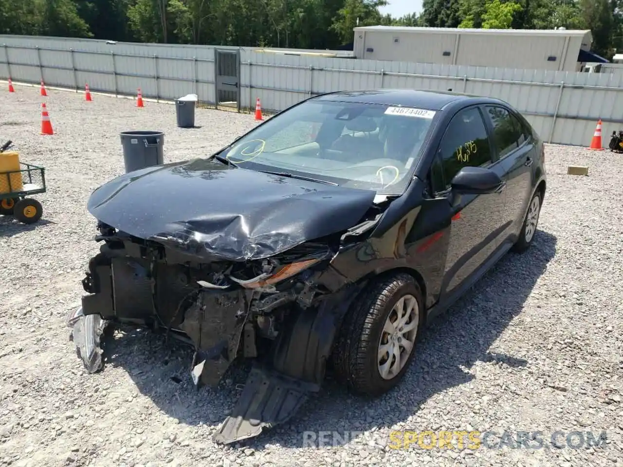 2 Photograph of a damaged car JTDEPRAE5LJ009579 TOYOTA COROLLA 2020