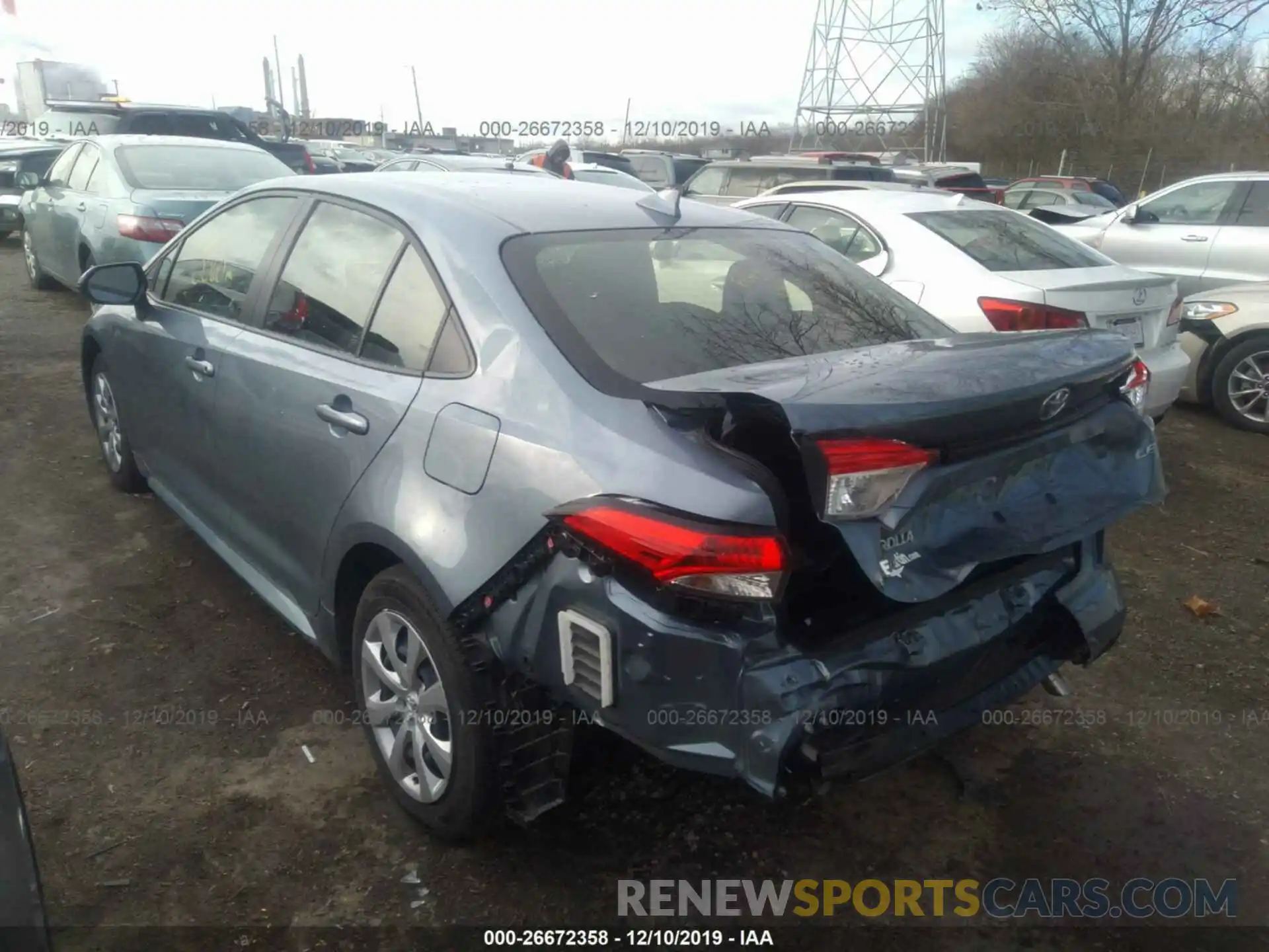 3 Photograph of a damaged car JTDEPRAE5LJ010019 TOYOTA COROLLA 2020