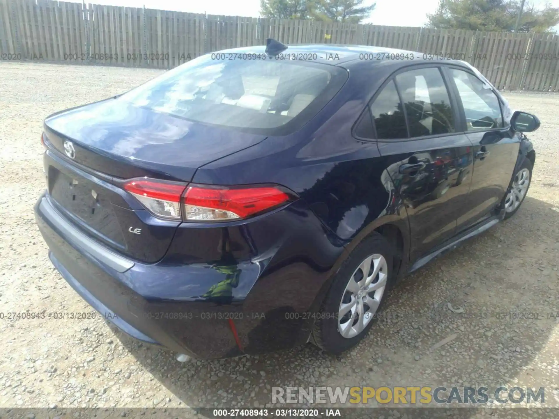 4 Photograph of a damaged car JTDEPRAE5LJ011462 TOYOTA COROLLA 2020