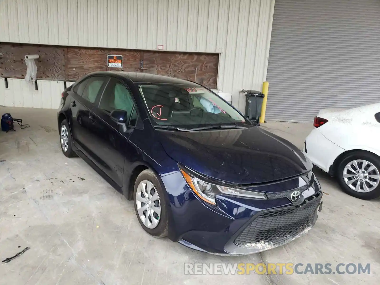 1 Photograph of a damaged car JTDEPRAE5LJ011493 TOYOTA COROLLA 2020