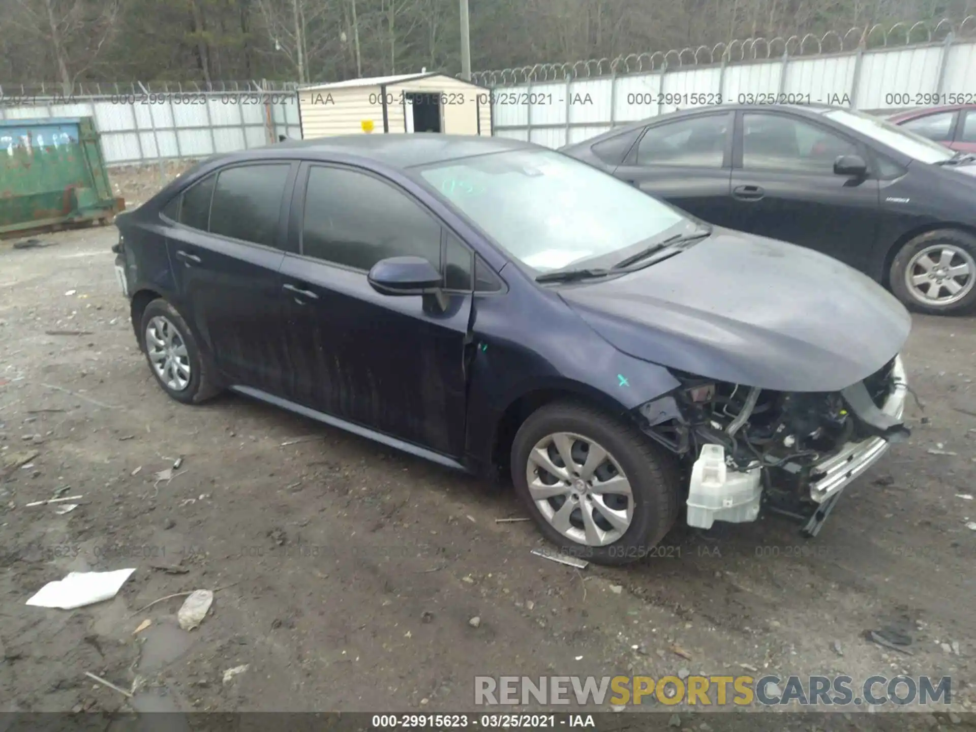 1 Photograph of a damaged car JTDEPRAE5LJ011686 TOYOTA COROLLA 2020