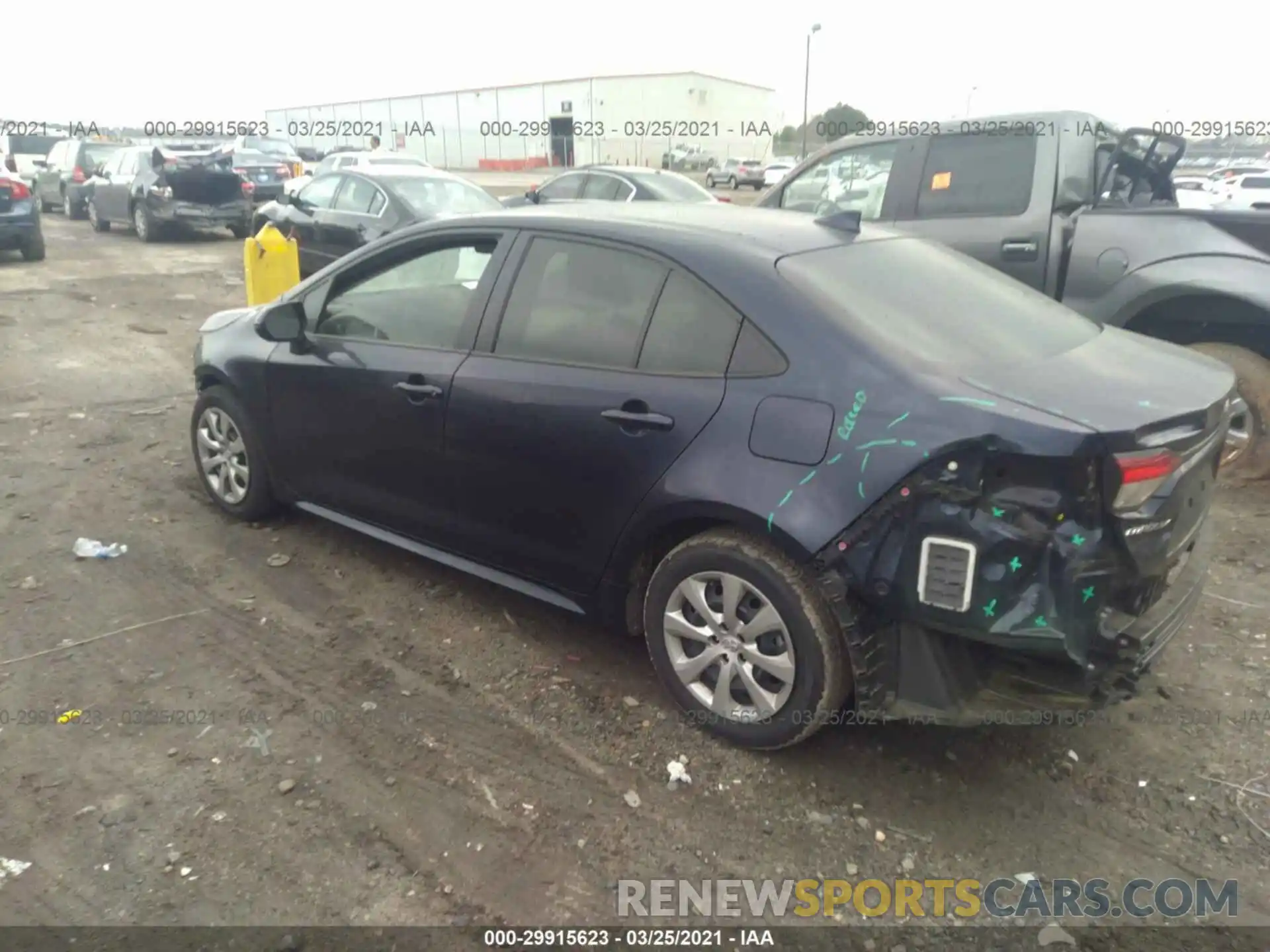 3 Photograph of a damaged car JTDEPRAE5LJ011686 TOYOTA COROLLA 2020