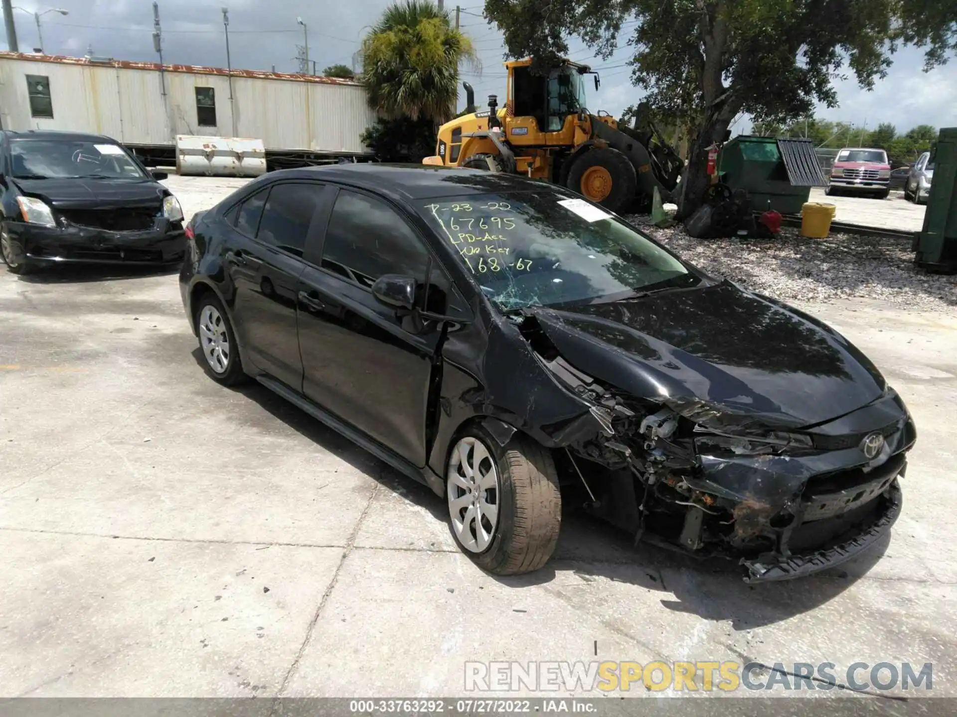 1 Photograph of a damaged car JTDEPRAE5LJ012563 TOYOTA COROLLA 2020