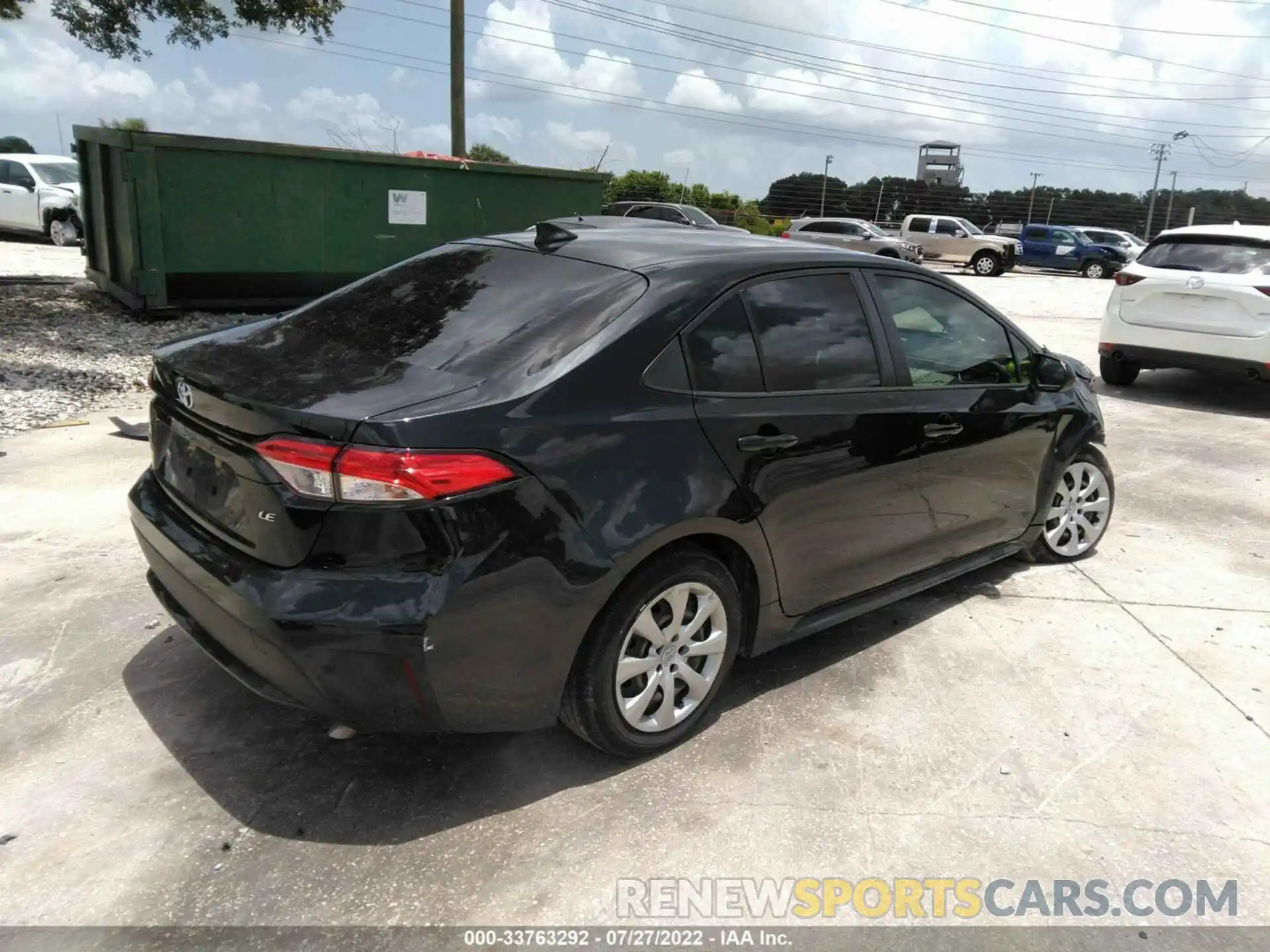 4 Photograph of a damaged car JTDEPRAE5LJ012563 TOYOTA COROLLA 2020