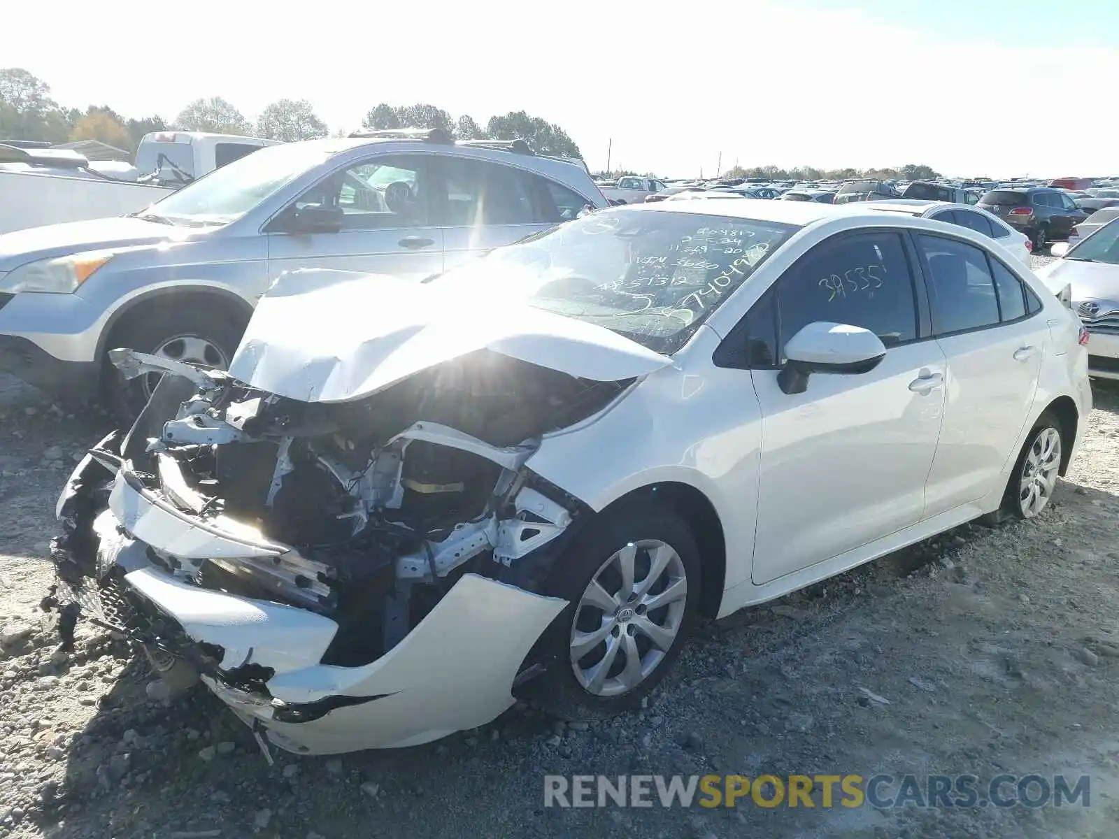 2 Photograph of a damaged car JTDEPRAE5LJ013650 TOYOTA COROLLA 2020