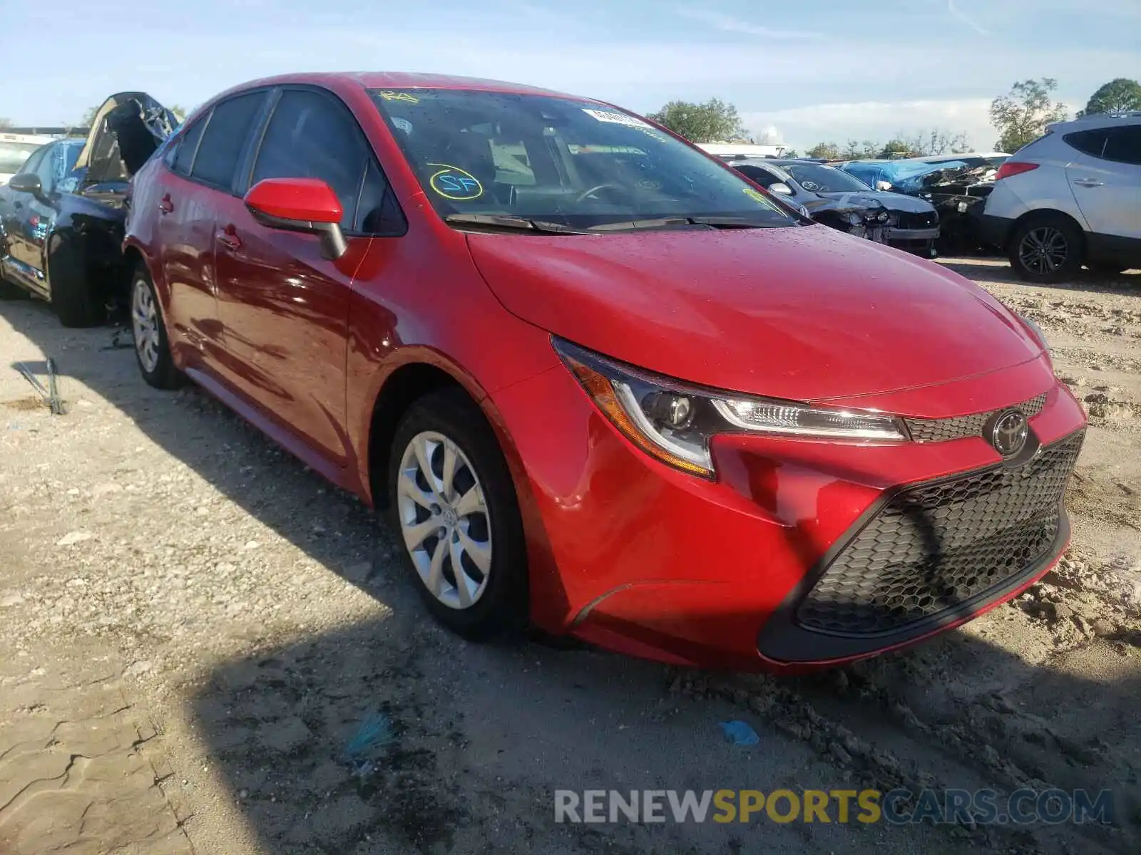 1 Photograph of a damaged car JTDEPRAE5LJ013955 TOYOTA COROLLA 2020