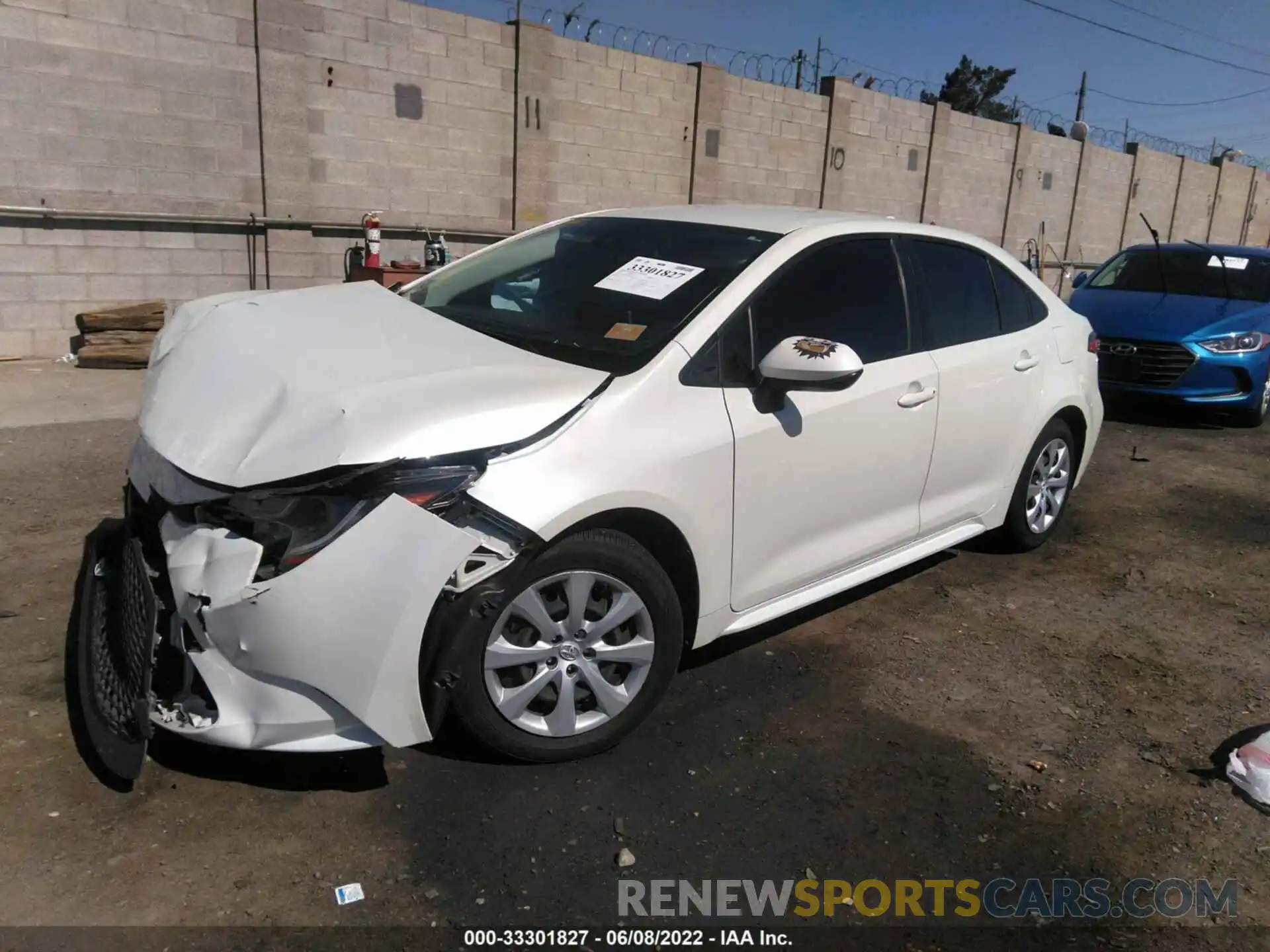 2 Photograph of a damaged car JTDEPRAE5LJ014149 TOYOTA COROLLA 2020