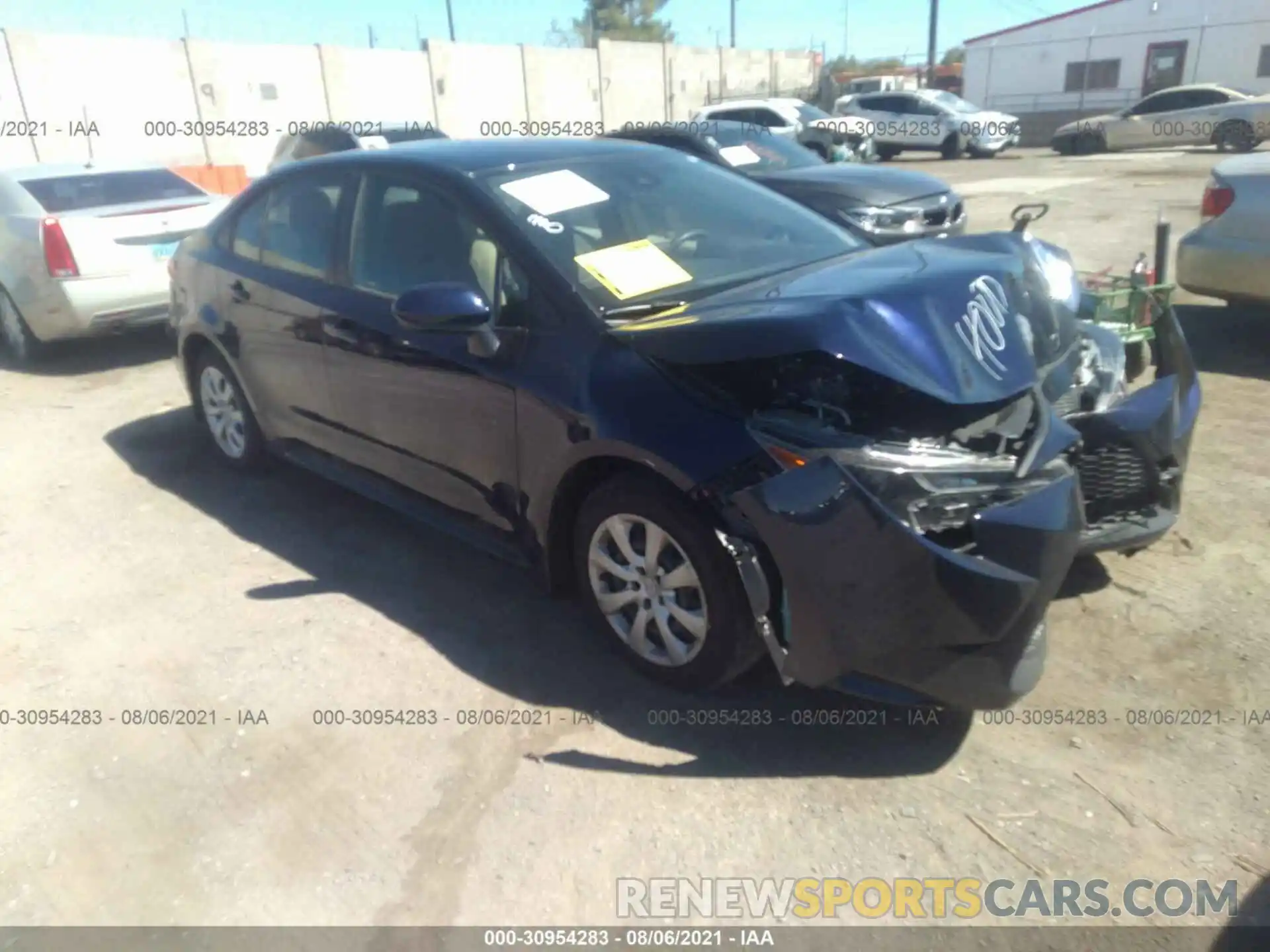 1 Photograph of a damaged car JTDEPRAE5LJ014801 TOYOTA COROLLA 2020