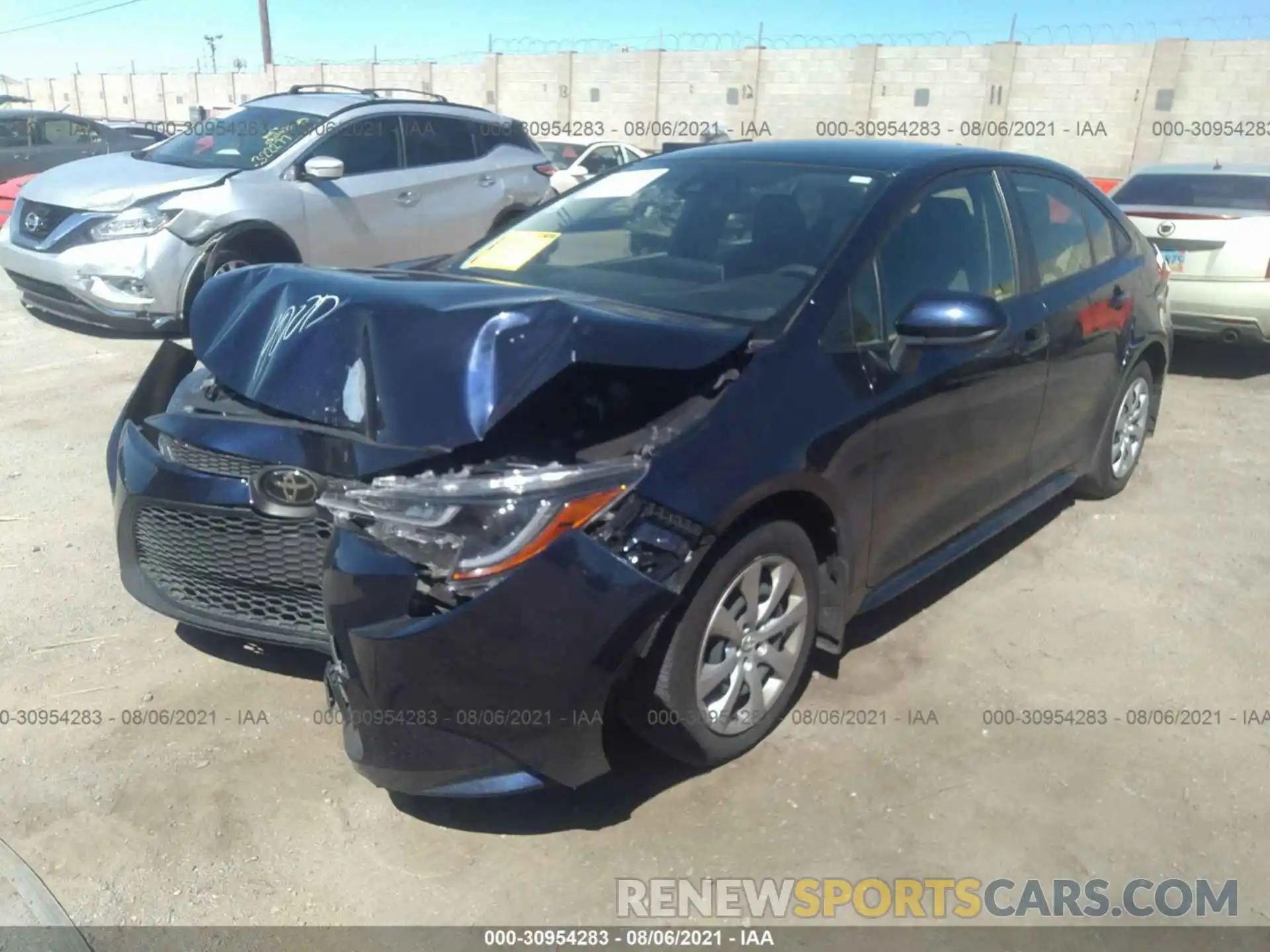 2 Photograph of a damaged car JTDEPRAE5LJ014801 TOYOTA COROLLA 2020