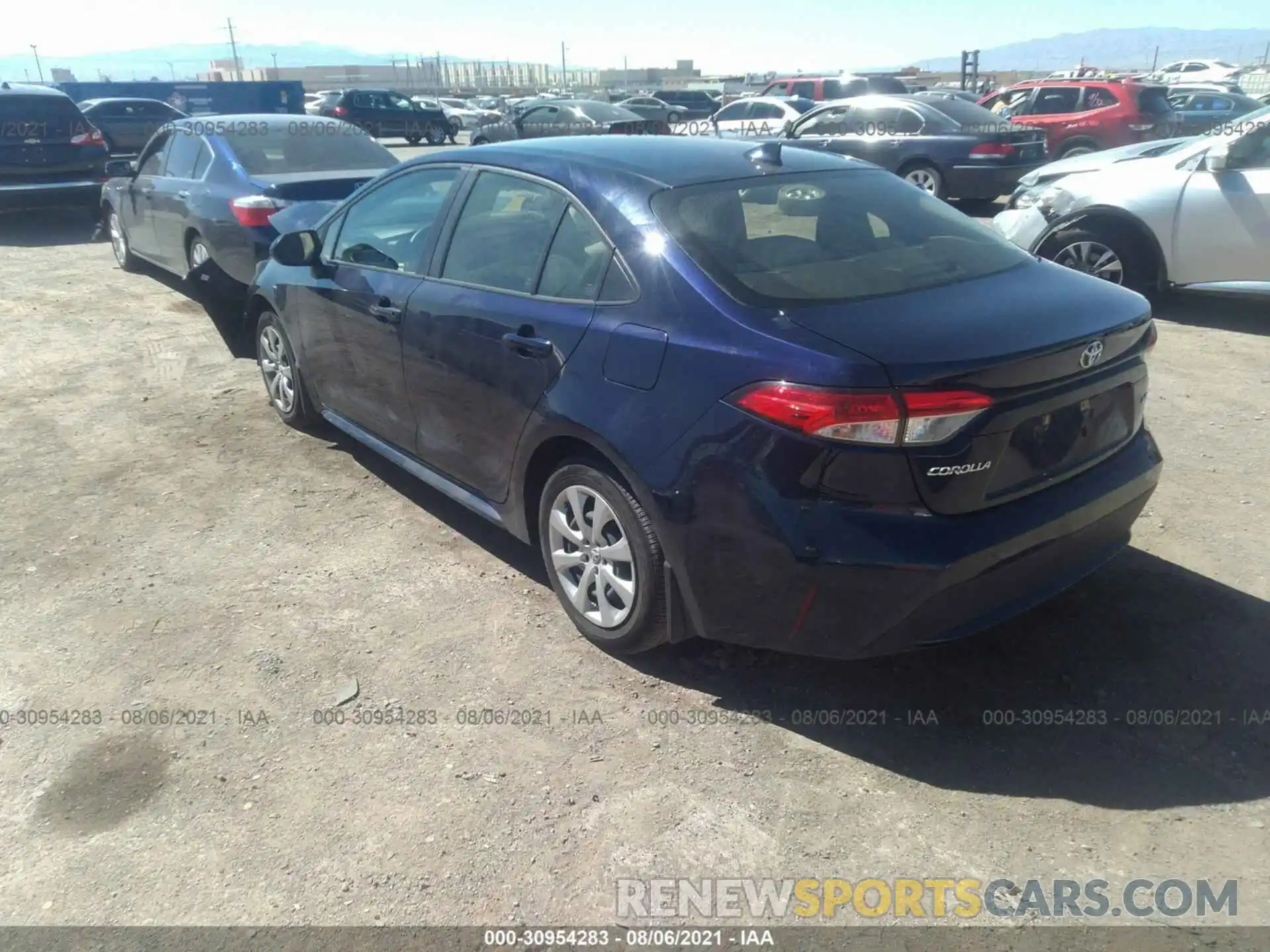 3 Photograph of a damaged car JTDEPRAE5LJ014801 TOYOTA COROLLA 2020