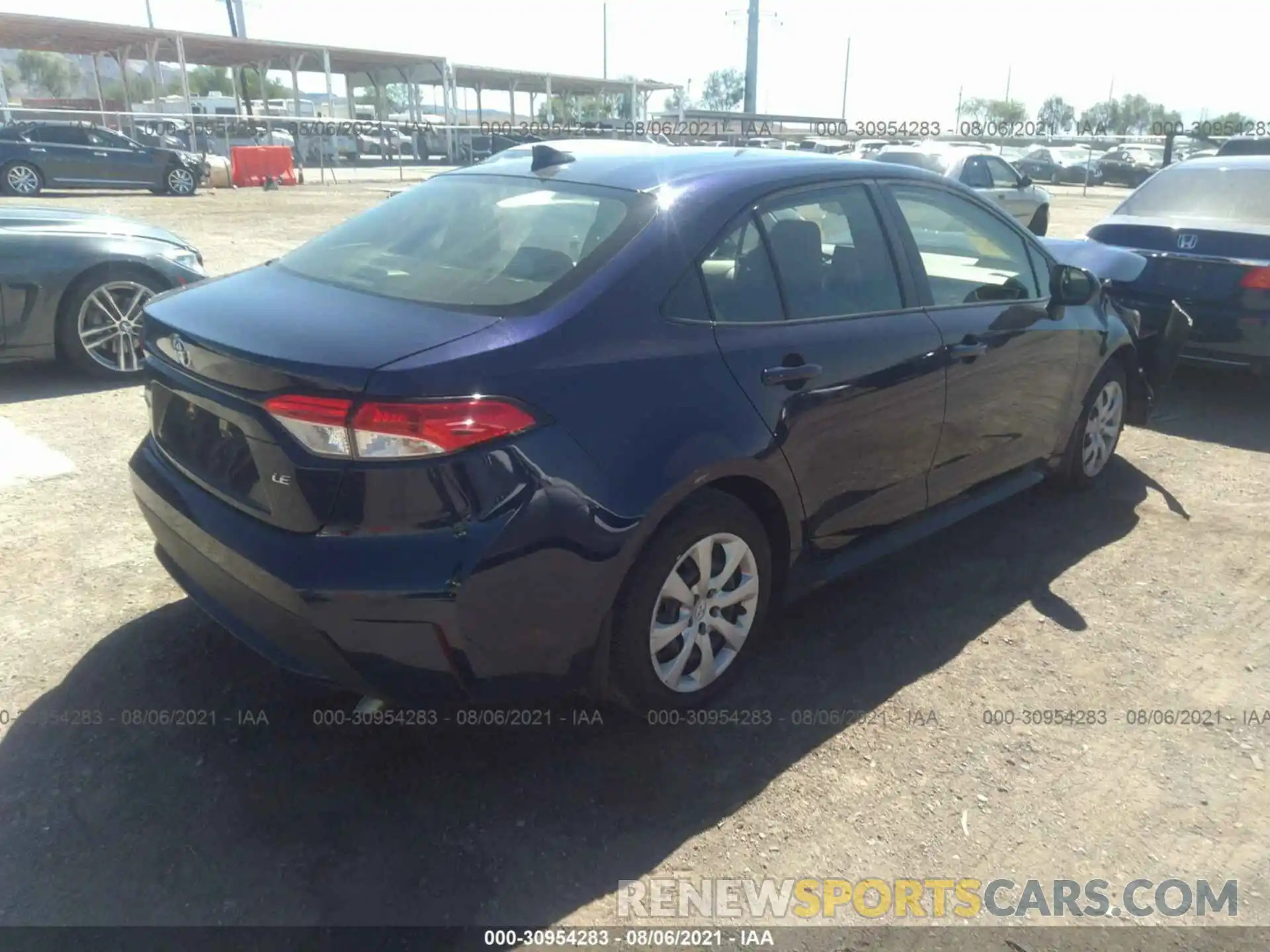 4 Photograph of a damaged car JTDEPRAE5LJ014801 TOYOTA COROLLA 2020