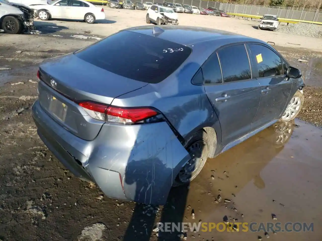 4 Photograph of a damaged car JTDEPRAE5LJ015320 TOYOTA COROLLA 2020