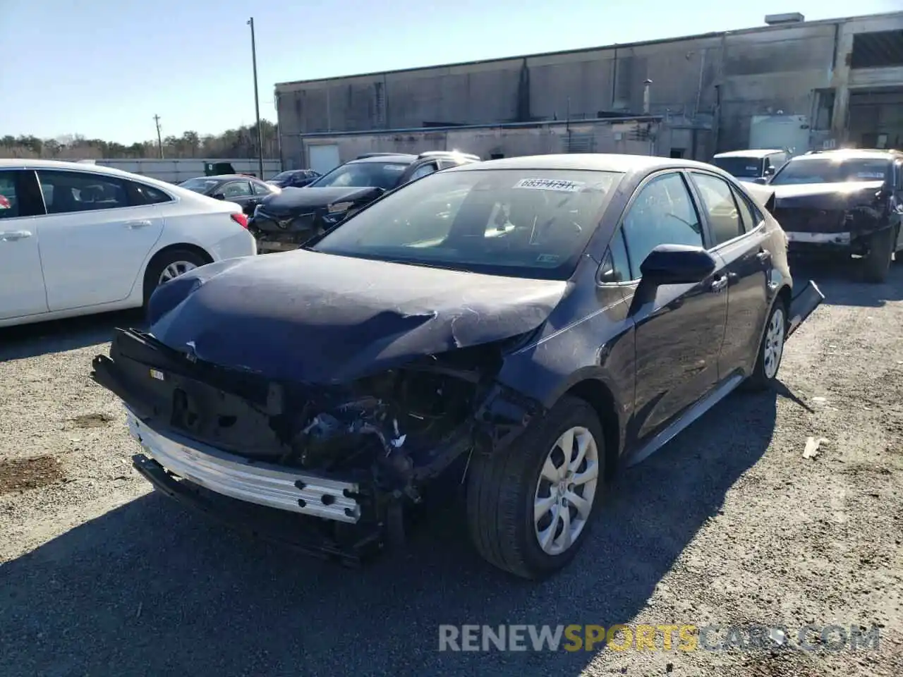 2 Photograph of a damaged car JTDEPRAE5LJ015625 TOYOTA COROLLA 2020