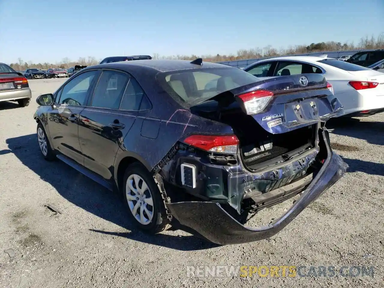 3 Photograph of a damaged car JTDEPRAE5LJ015625 TOYOTA COROLLA 2020