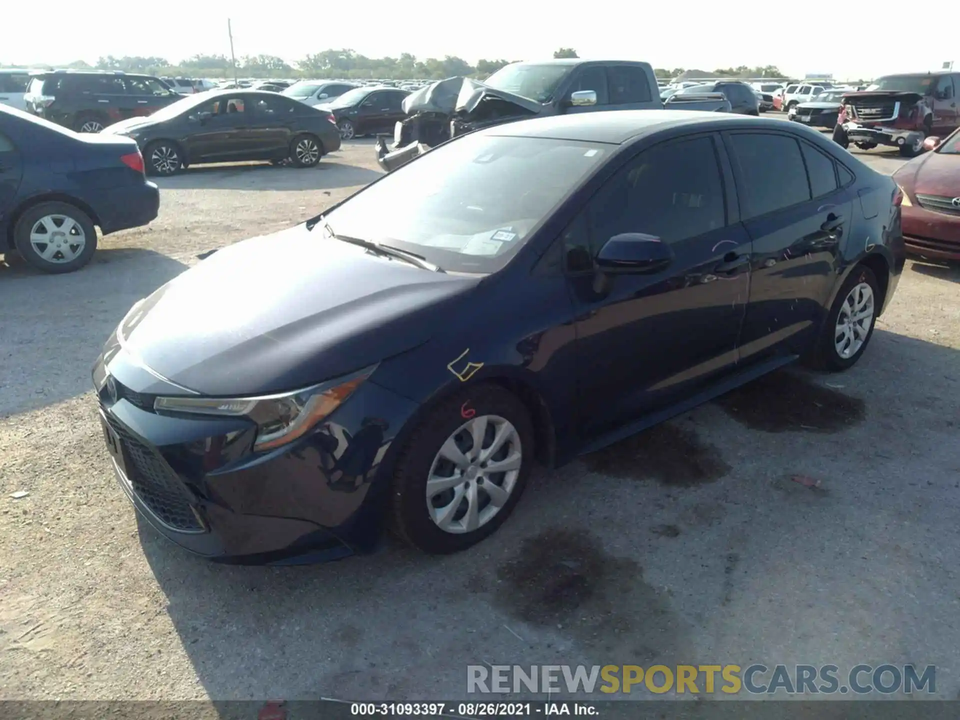 2 Photograph of a damaged car JTDEPRAE5LJ015673 TOYOTA COROLLA 2020